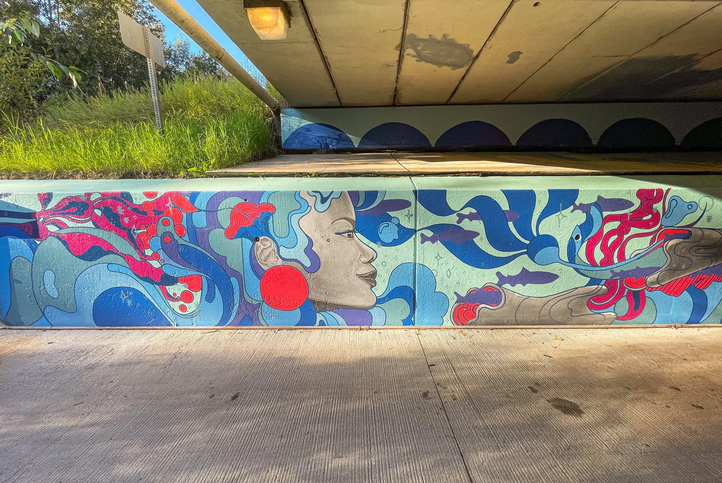Chester Creek Trail (1 of 2 murals) - Anchorage, Alaska. 2021.