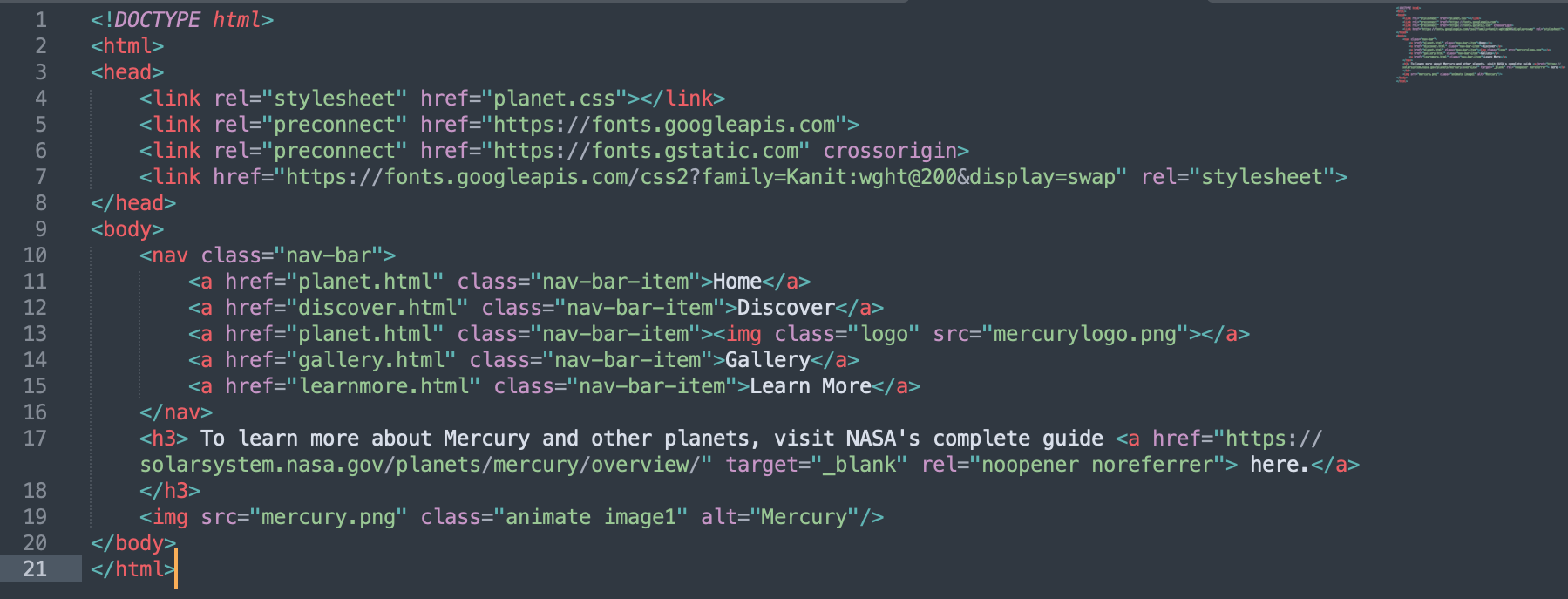 Learn More page HTML.