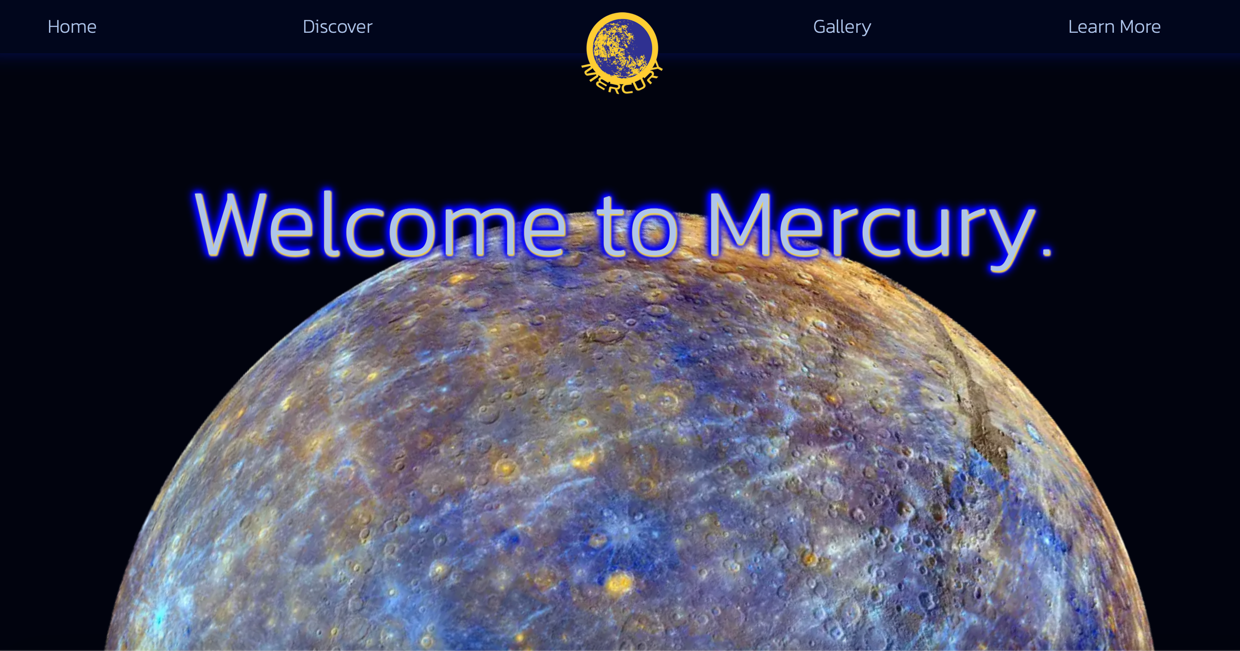 The home page animation, planet rotation. (4)