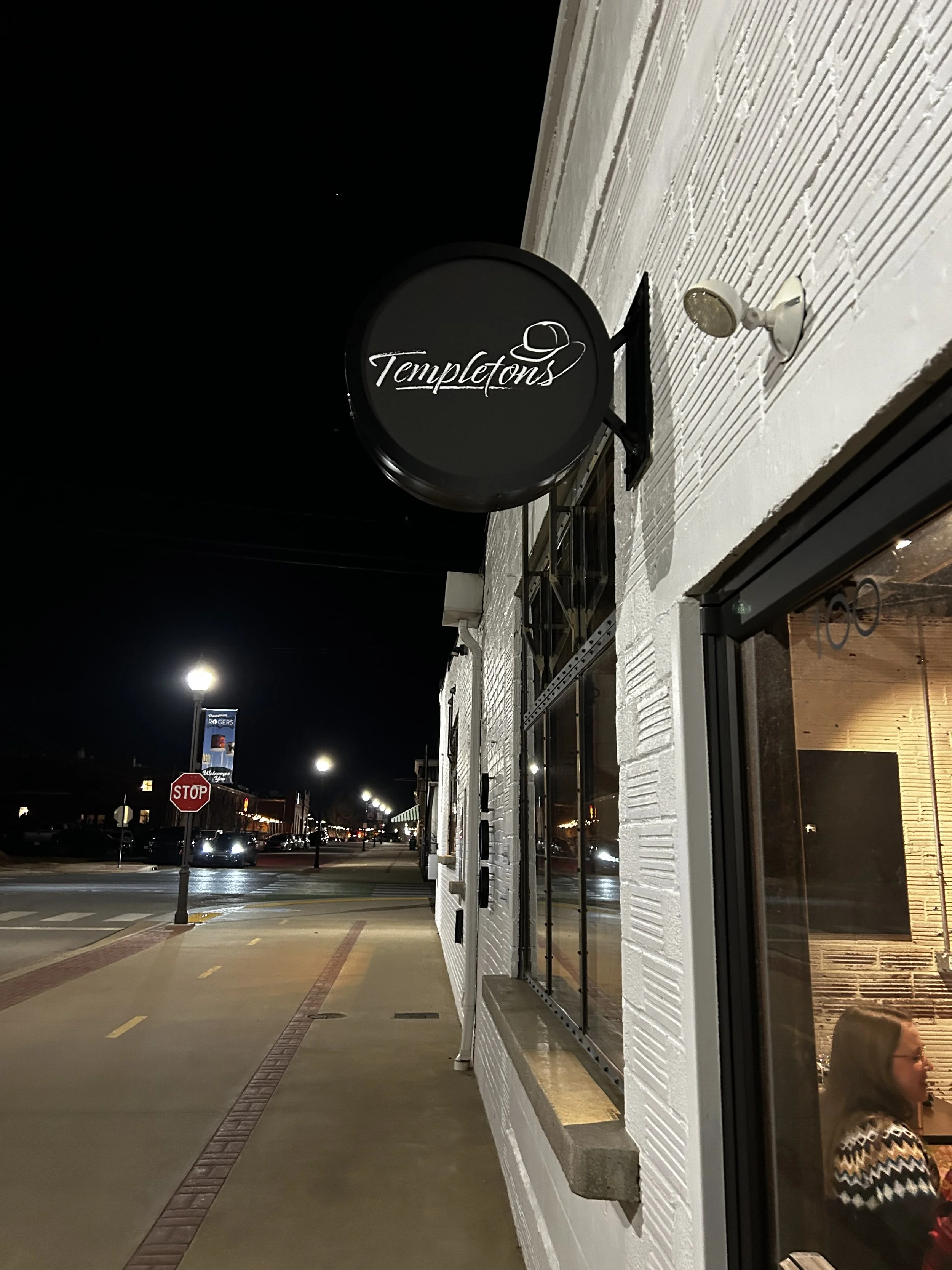 The sign for Templeton's, posted outside of Proof Downtown's space.