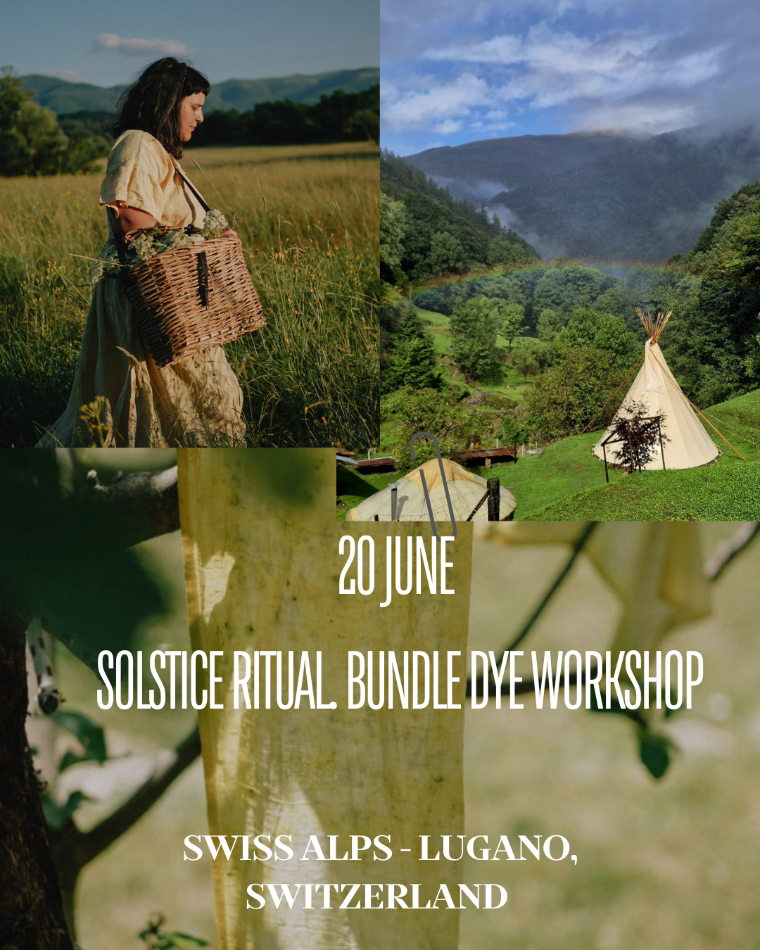 SOLSTICE RITUAL BUNDLE DYE WORKSHOP IN LUGANO,SWITZERLAND