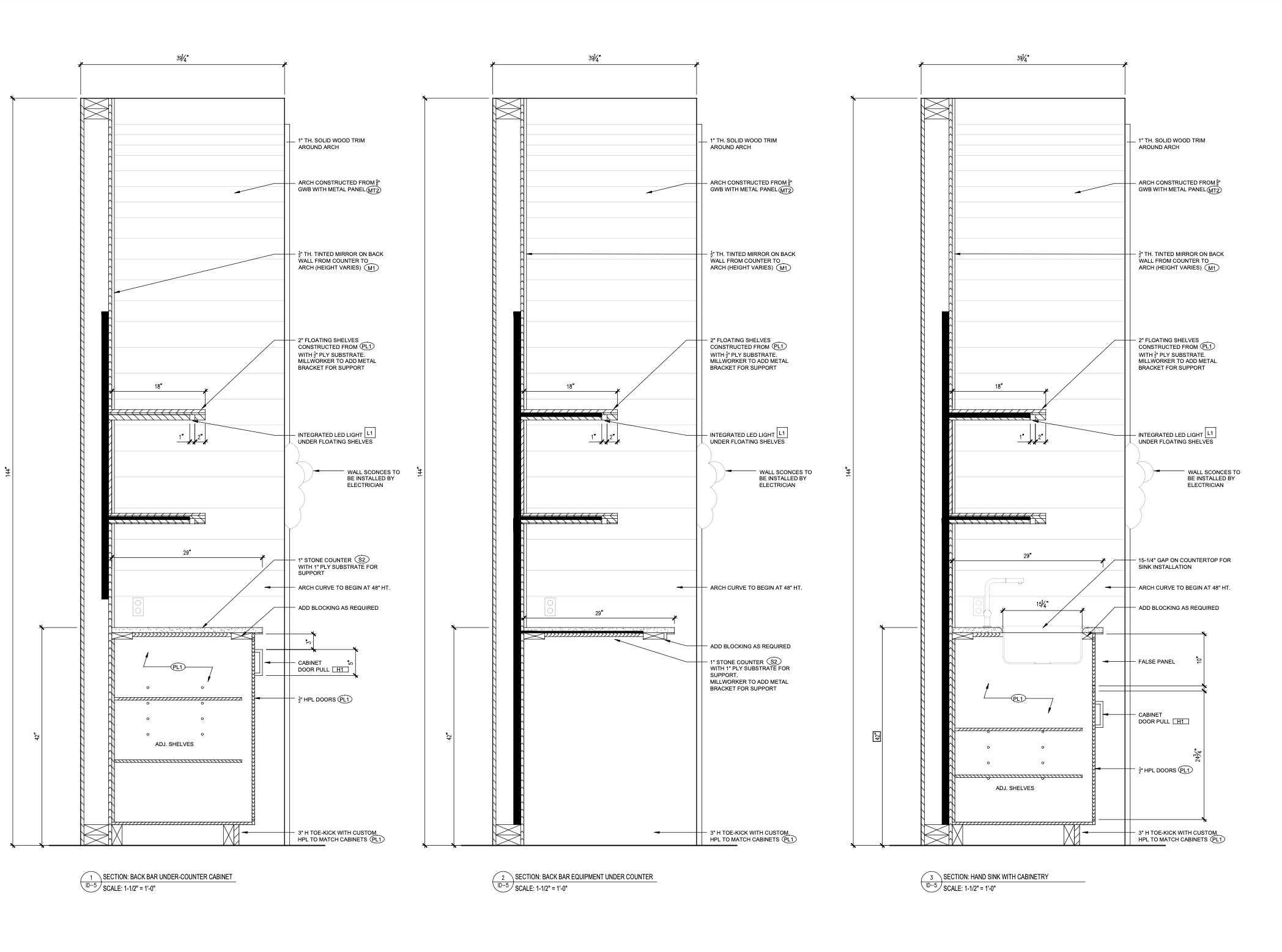Back Bar Sections