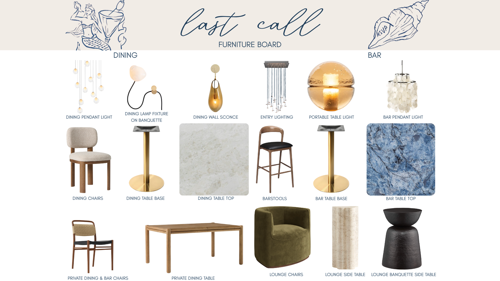 Restaurant & Bar Furniture Board