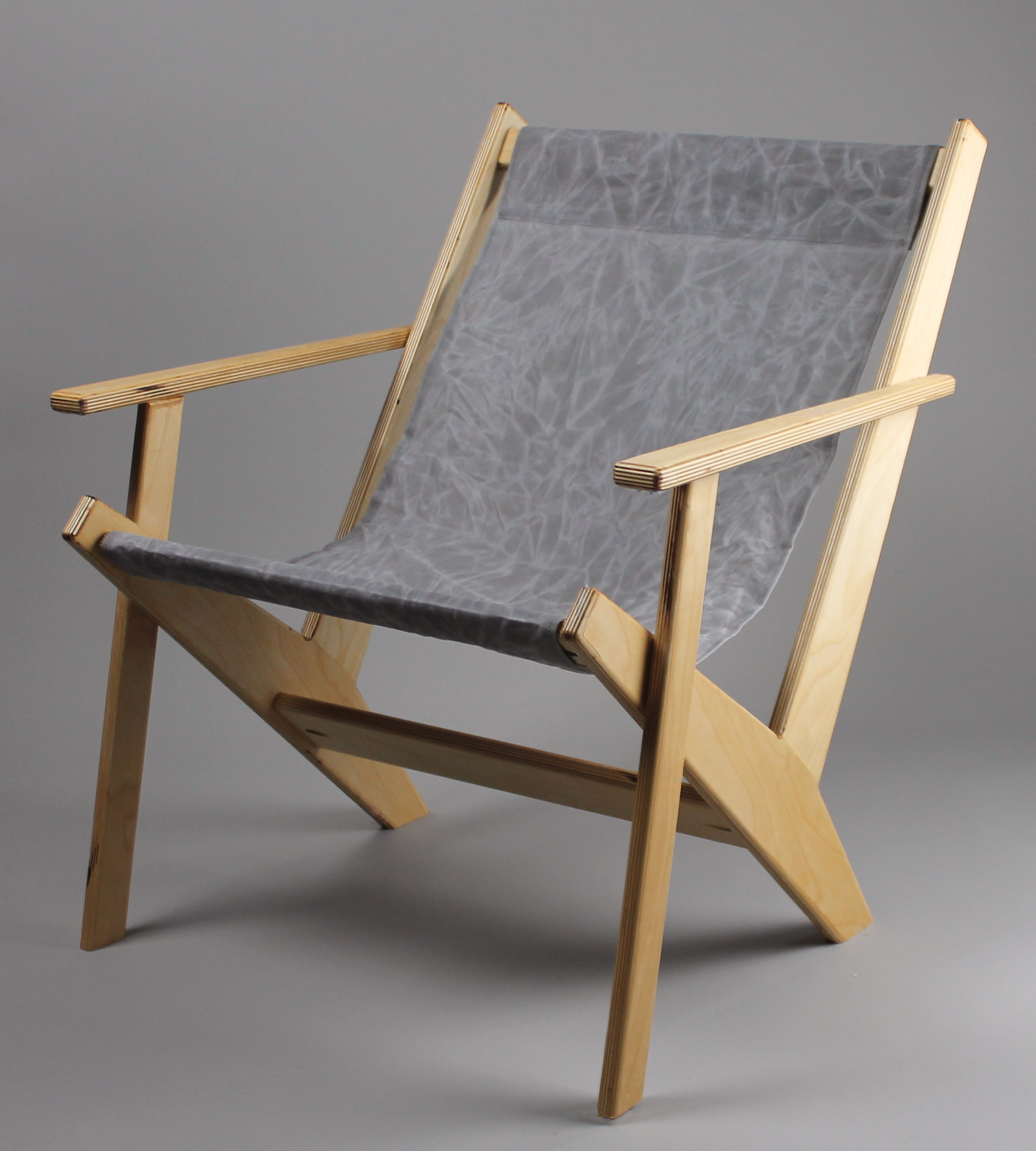 Plyform Chair- Silver Gray Waxed Canvas