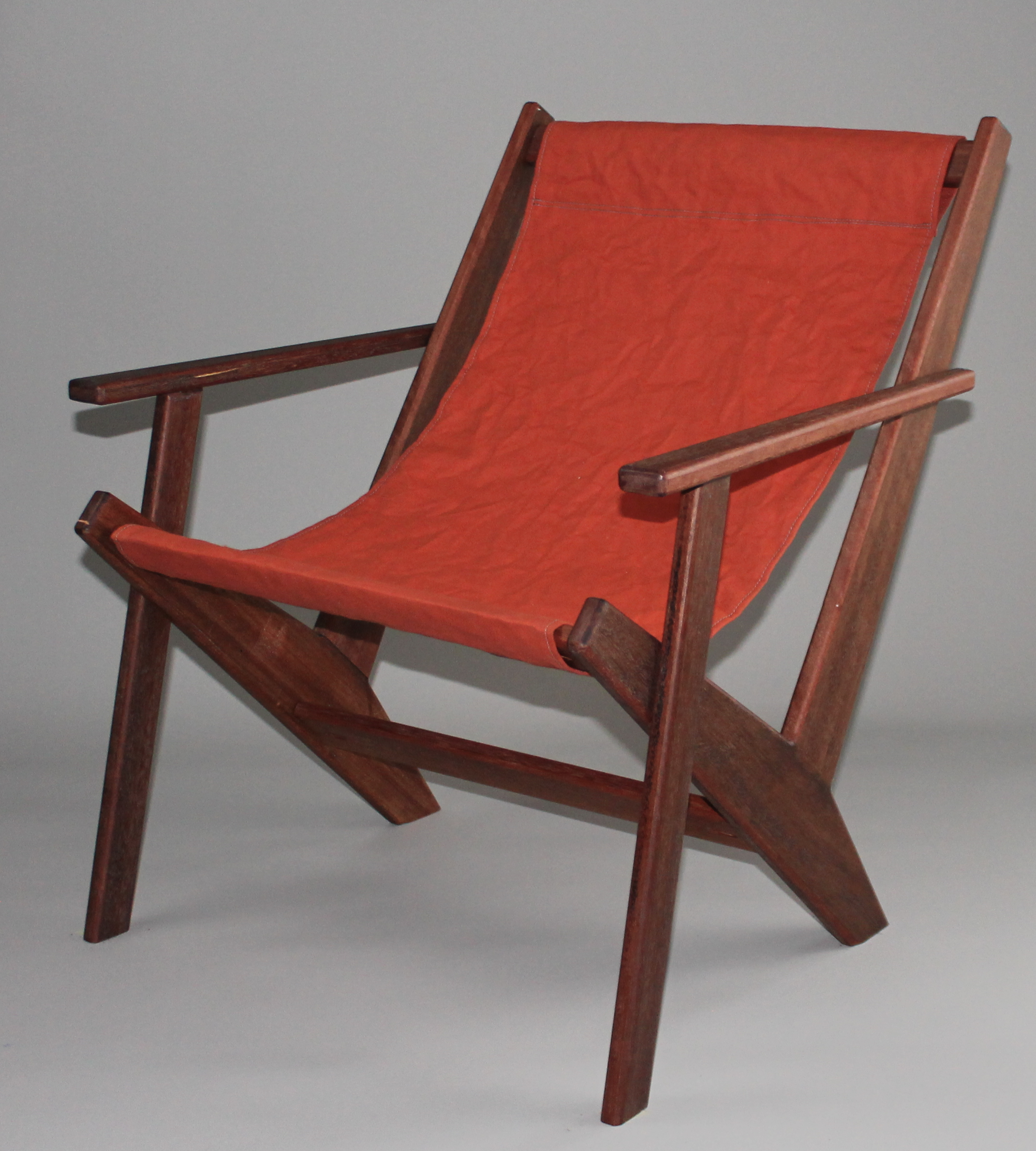 Plyform Chair- Batu, Coral Waxed Canvas