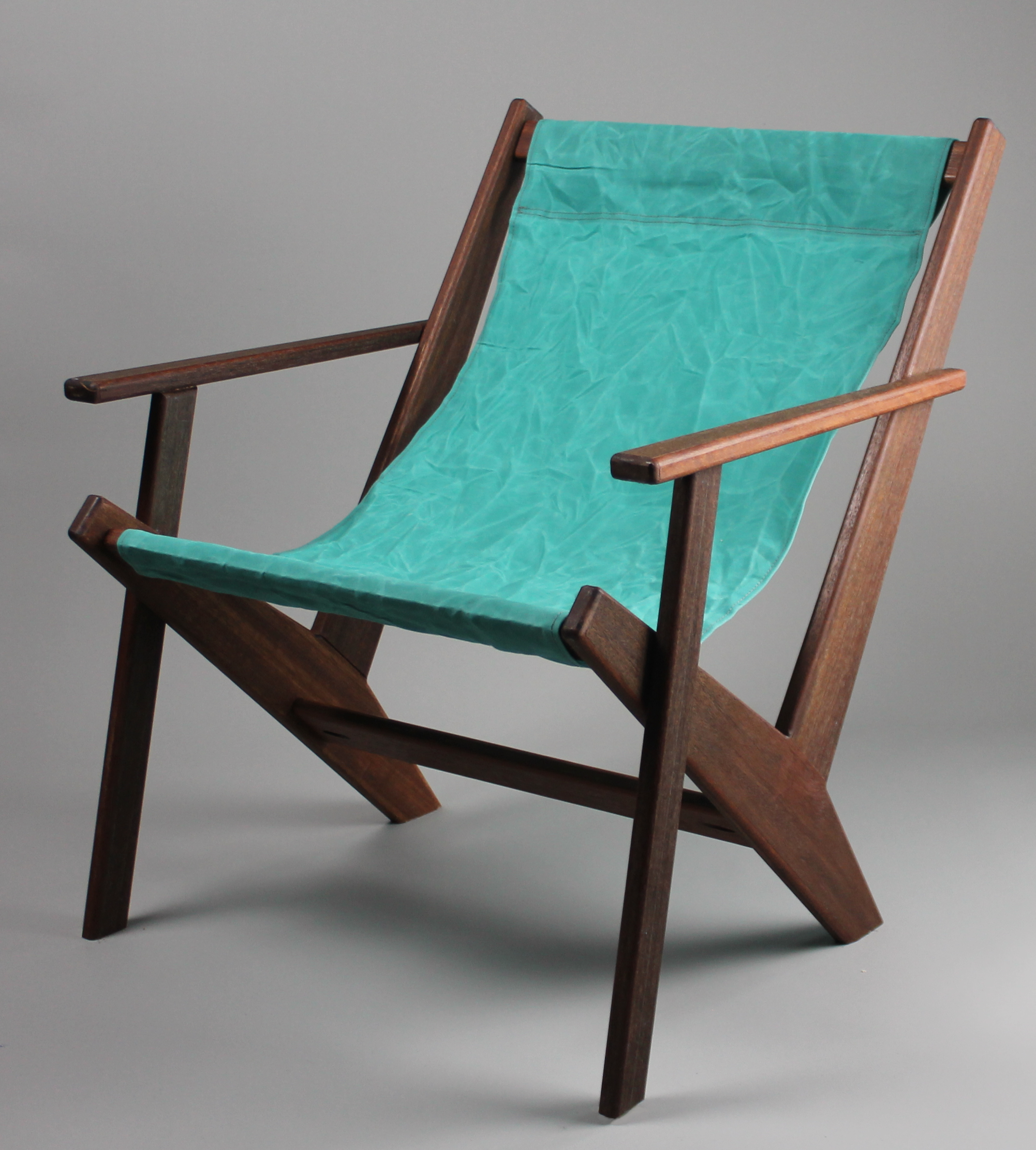 Plyform Chair- Batu, Teal Waxed Canvas