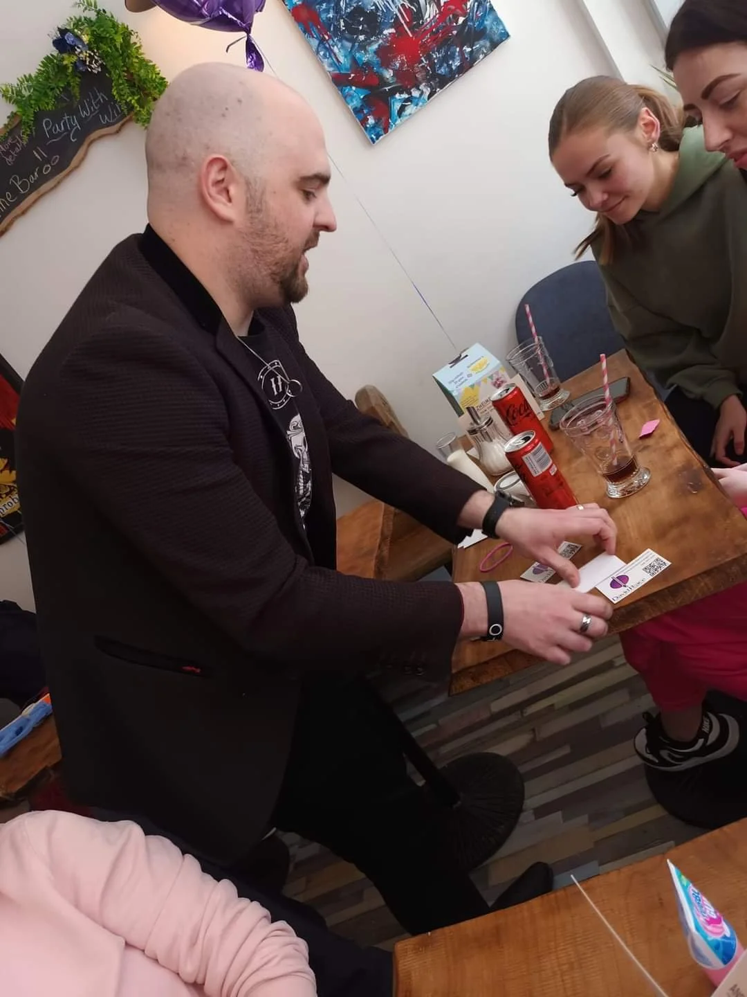 David Peace close up at a table in Cork