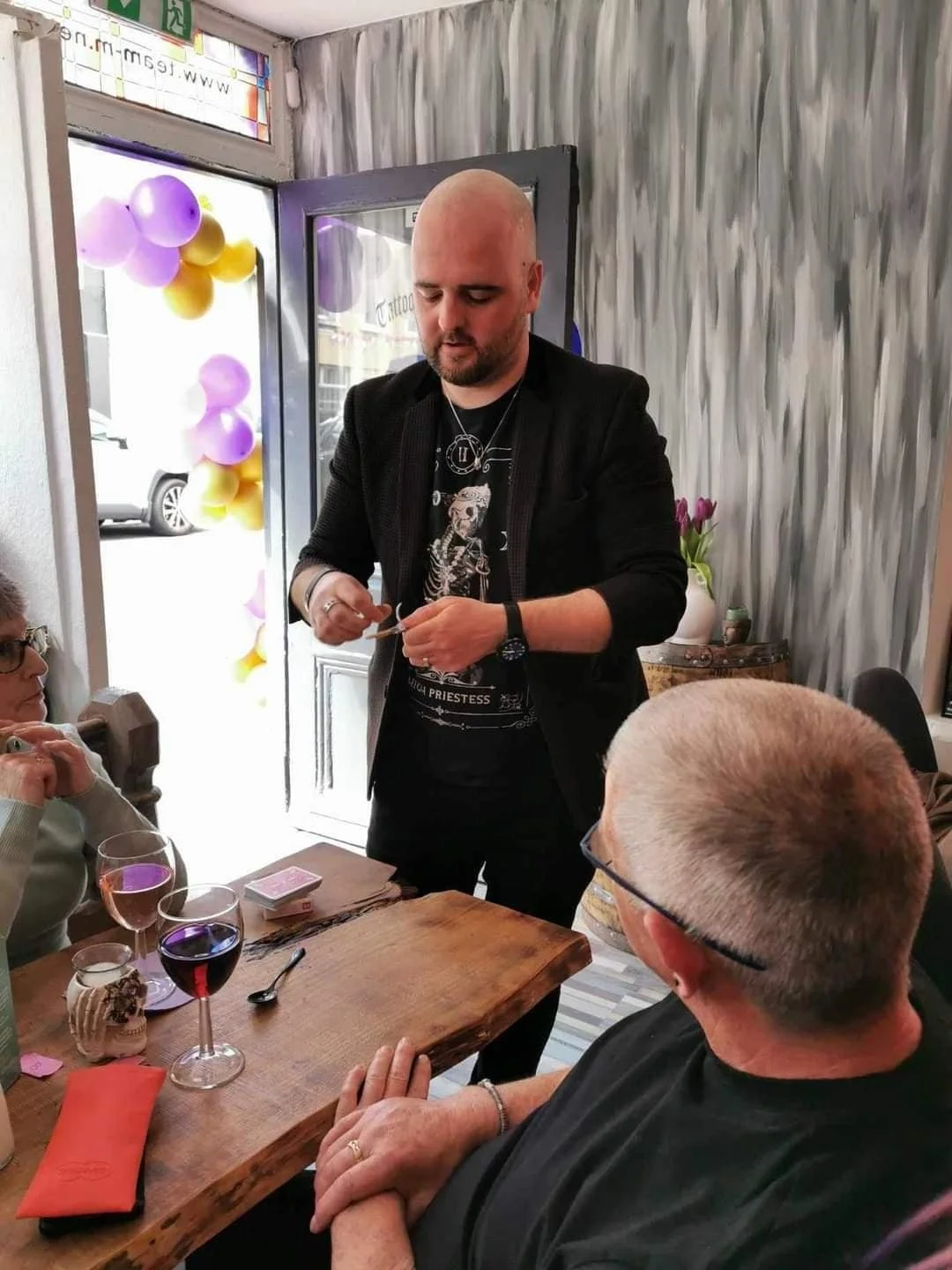 David Peace at close up table in Cork