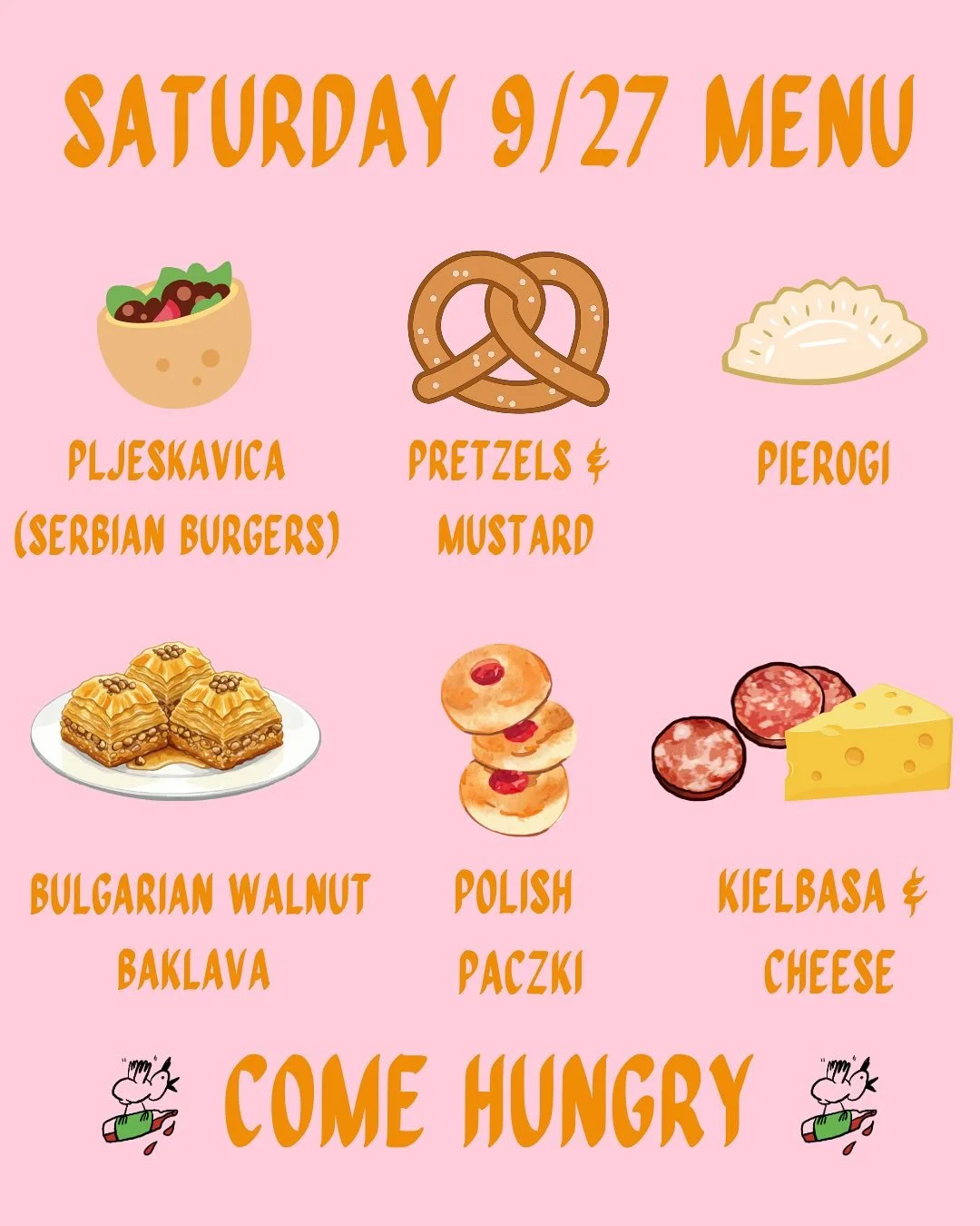 Tomorrow September 27th come HUNGRY to our end of summer Weingarten! We&rsquo;ll have FIVE iconic local businesses (plus our dear friends @kafananyc making the journey north) serving insanely delicious savory &amp; sweet treats. Yes, you can absolute