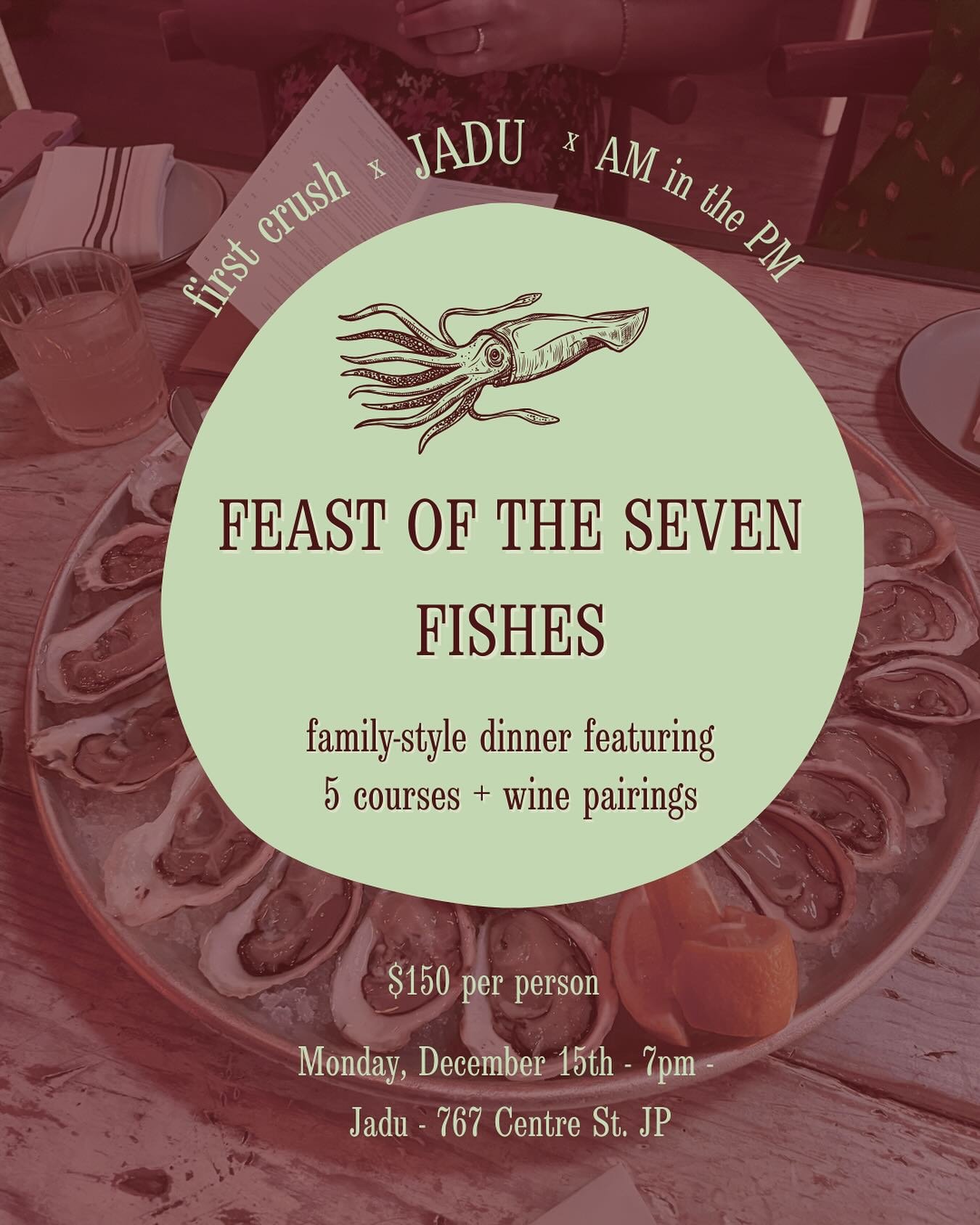 SAVE THE DATE!!! We have another ~very~ exciting holiday event to announce&hellip;. it&rsquo;s the holiday dinner party of your dreams&hellip; it&rsquo;s the&hellip; the Feast of the Seven Fishes!!!!

On Monday, December 15th we&rsquo;re teaming up w