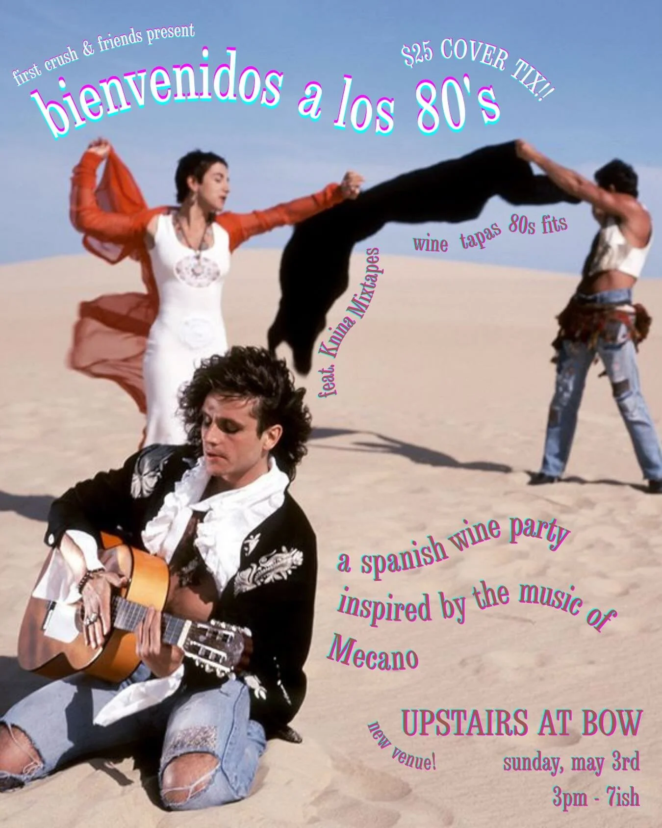 🪩 UPDATE! NEW VENUE + CHEAPER TIX! 🪩

We&rsquo;re moving our party to Upstairs at Bow and selling $25 cover tix instead of all inclusive tix. Stuff is expensive these days!! And we want this party to be as accessible as possible. Wines will be avai