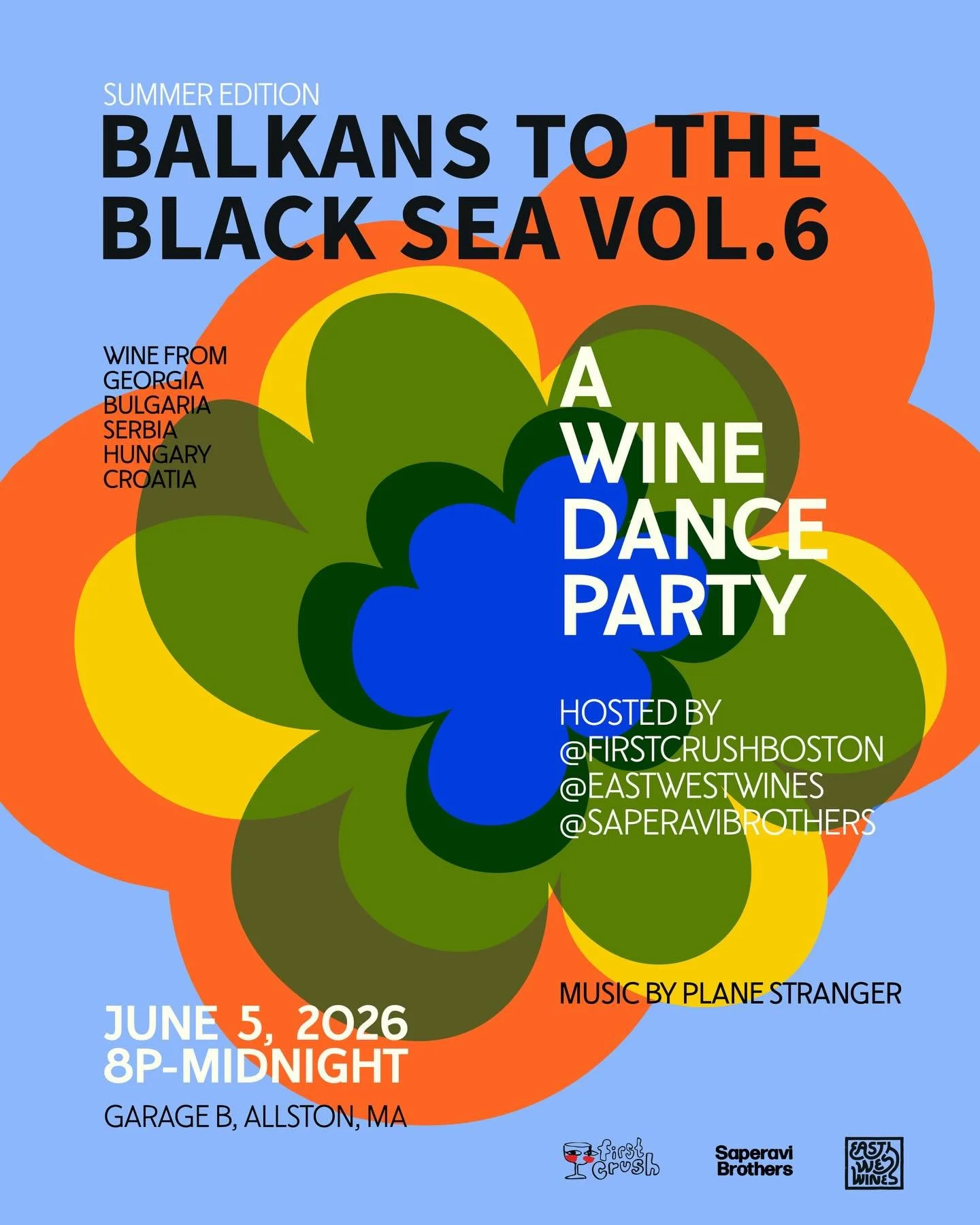 🌞Join us for the ~summer edition~ of our Balkans to the Black Sea wine dance party on Friday, June 5th at Garage B in Brighton! 🌞 Lots of house and techno to get you sweaty on the dance floor + Balkan, Georgia &amp; Central Euro wines. Music by @pl