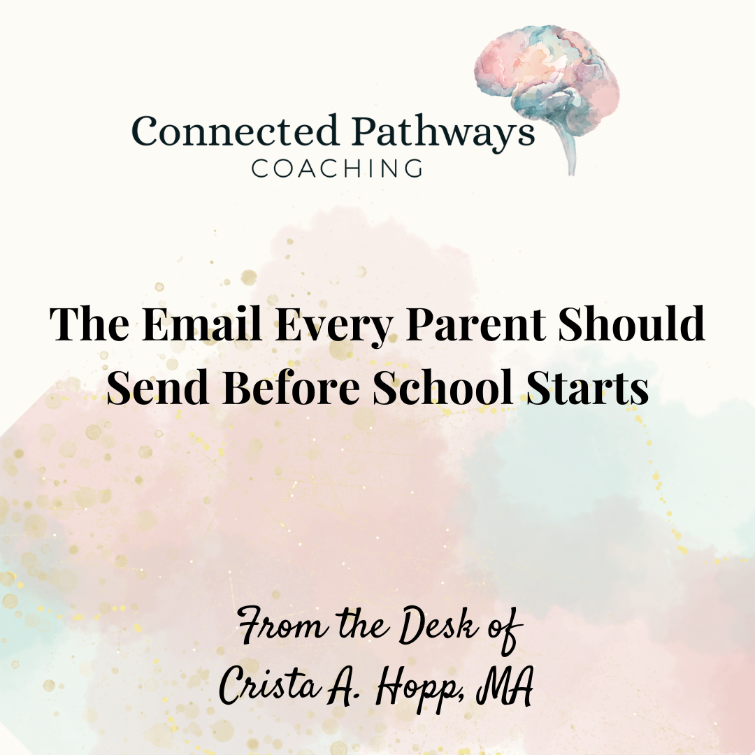 The email every parent should send before school starts: A free teacher letter template for students with executive function challenges