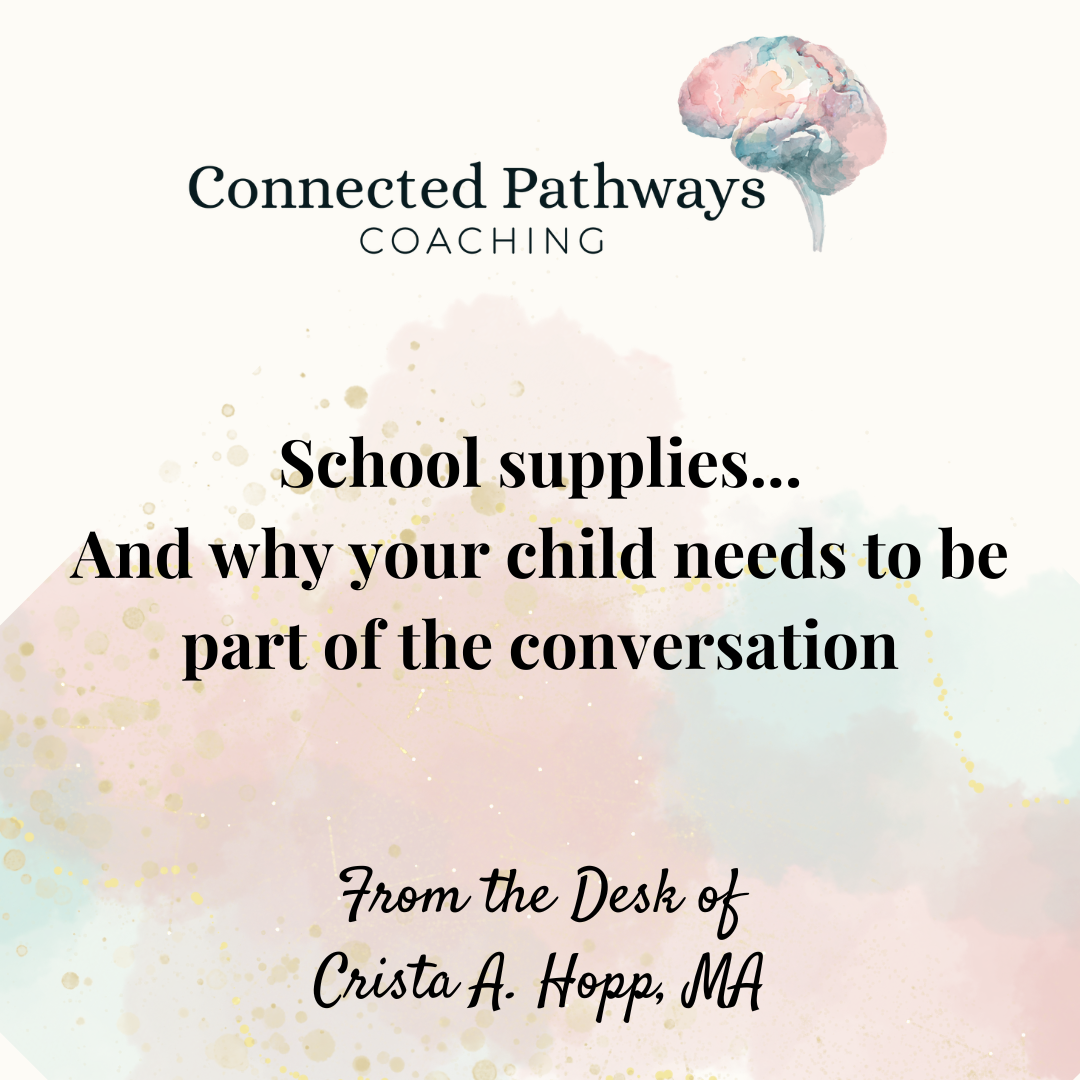 School supplies... And why your child needs to be part of the conversation