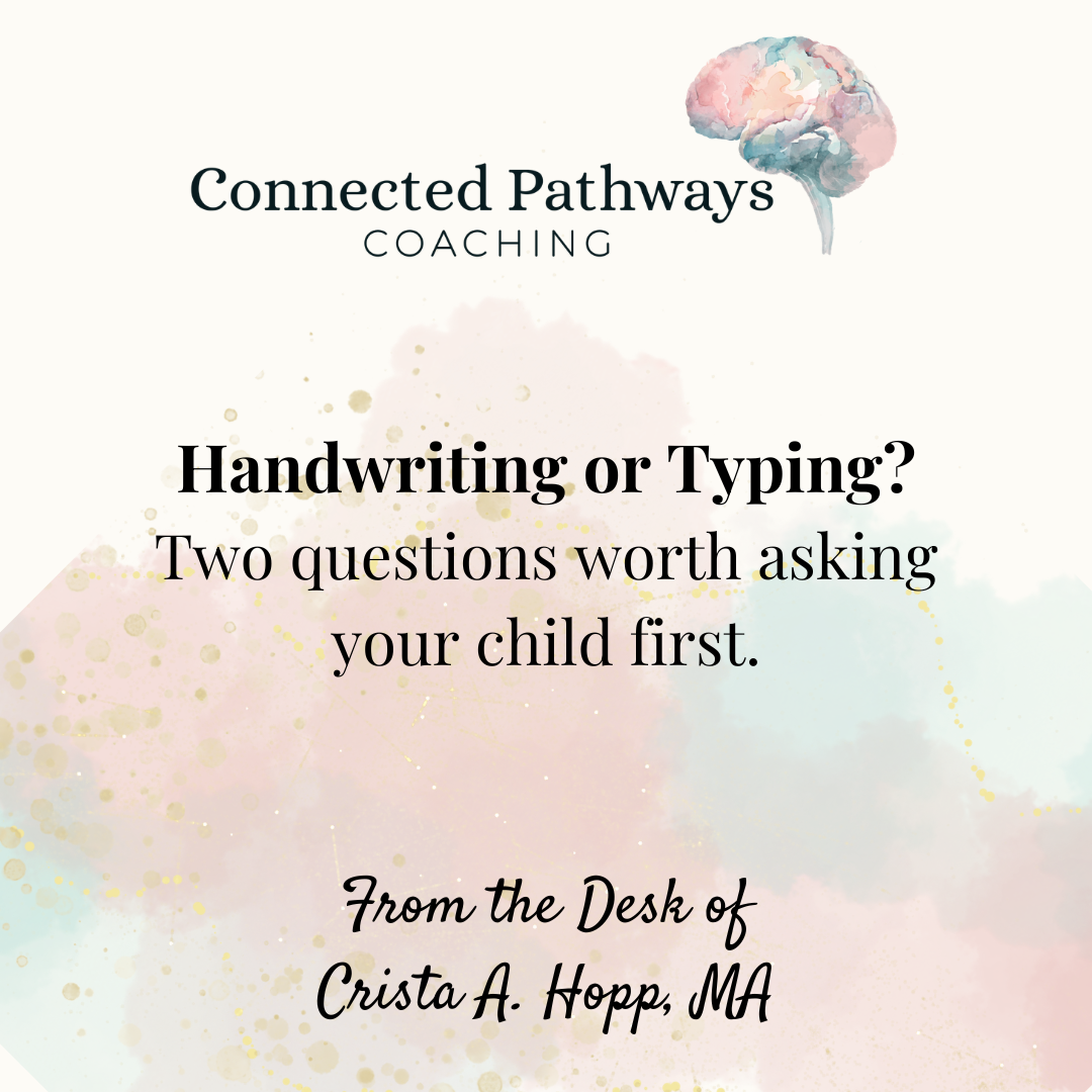 Handwriting or typing? The two questions worth asking your child first.