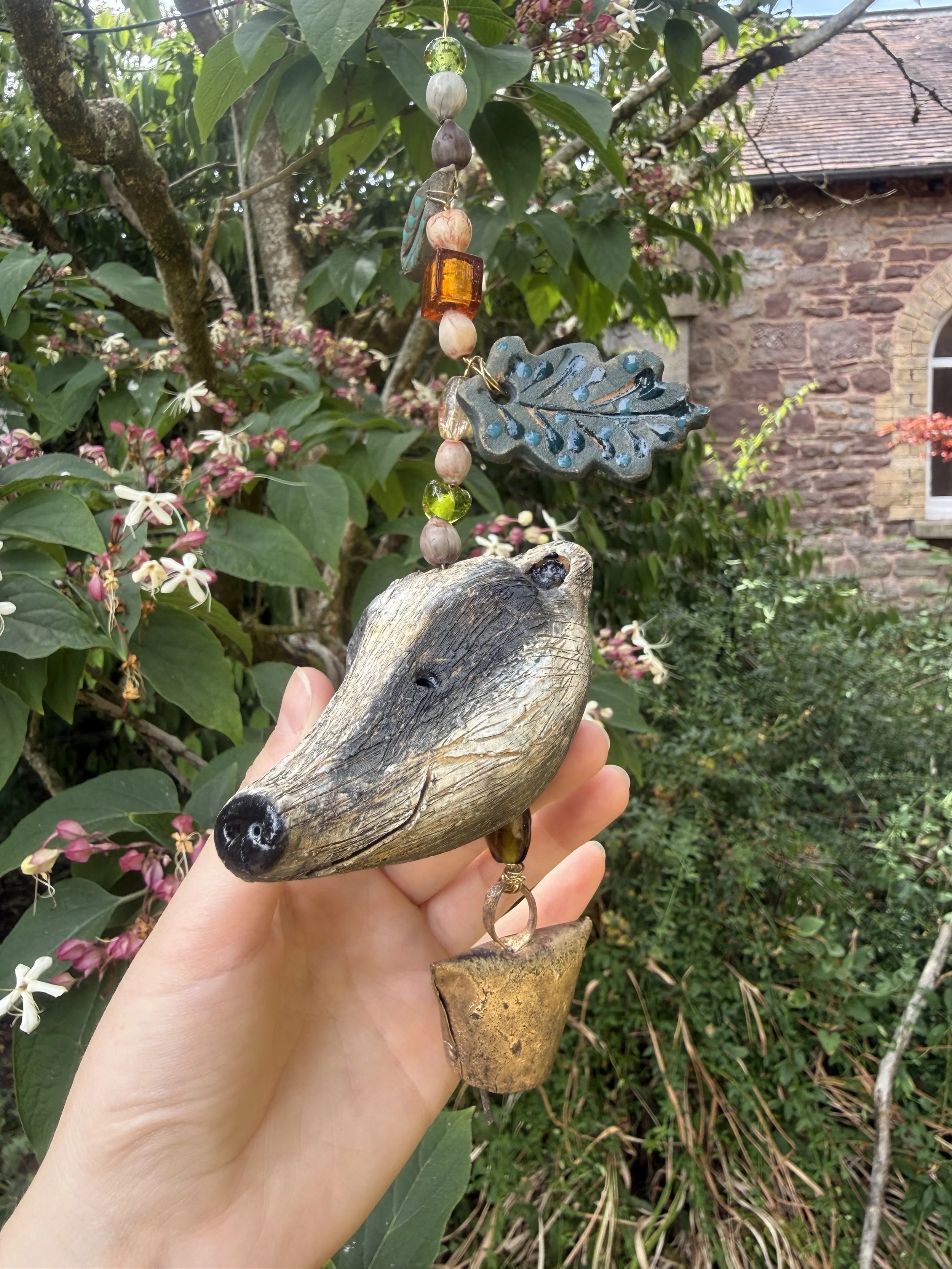 Indervidually Sculpted Badger Bell