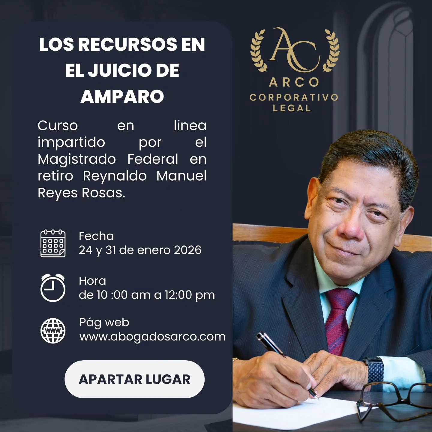 Curso Online: Recursos del Juicio de Amparo

Aprende a manejar revisi&oacute;n, queja, reclamaci&oacute;n e inconformidad con casos pr&aacute;cticos y gu&iacute;a experta.
Impartido por un magistrado federal en retiro, con m&aacute;s de 37 a&ntilde;o