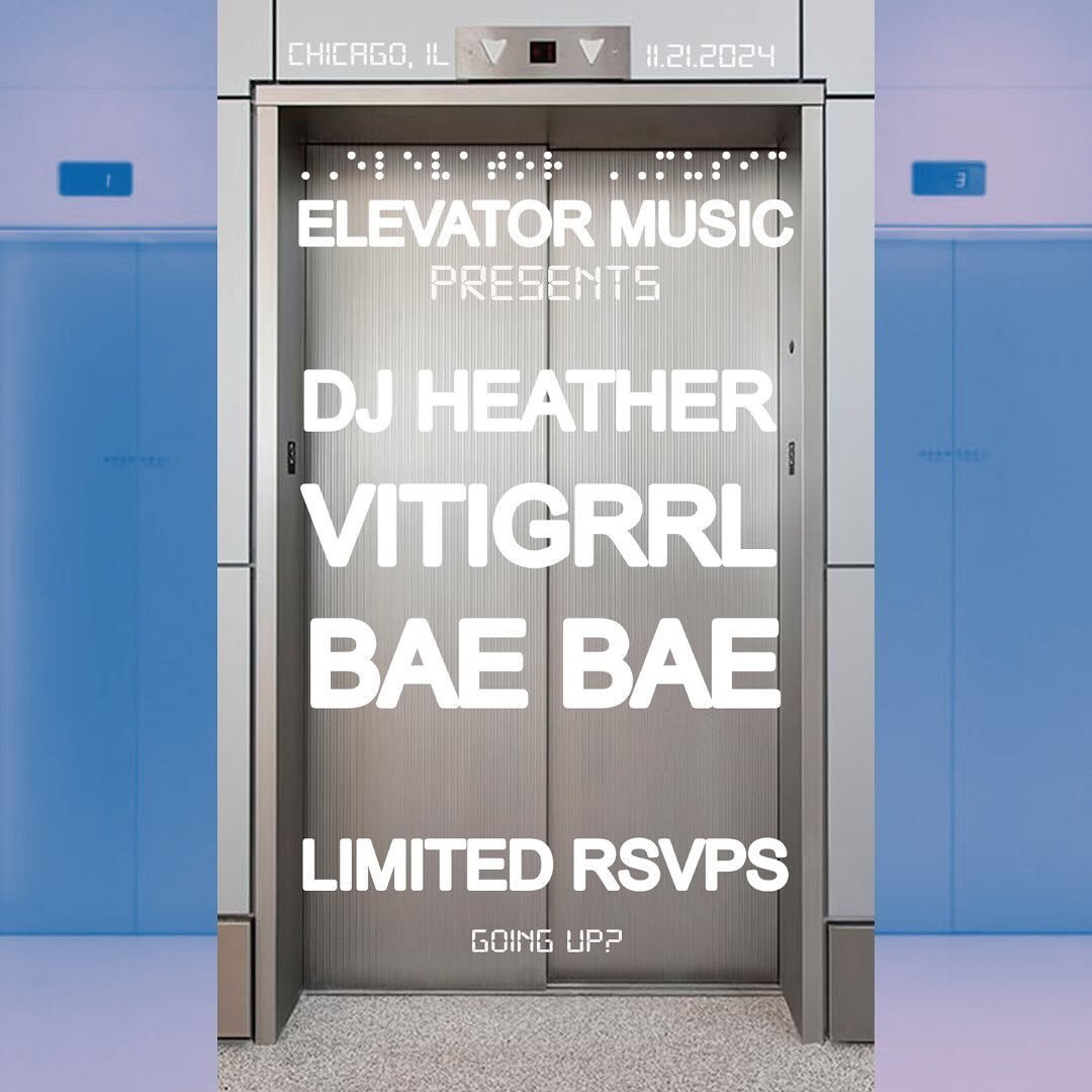 Are you sick of me yet? 

Ha! Good. Because Thursday it&rsquo;s going UP with @elevatormusic.live. Get ready for a verrrrry iconic lineup, including @djheather &amp; @baexploitation. Spots are limited. DM for the link or keep ur eyes peeled on my sto