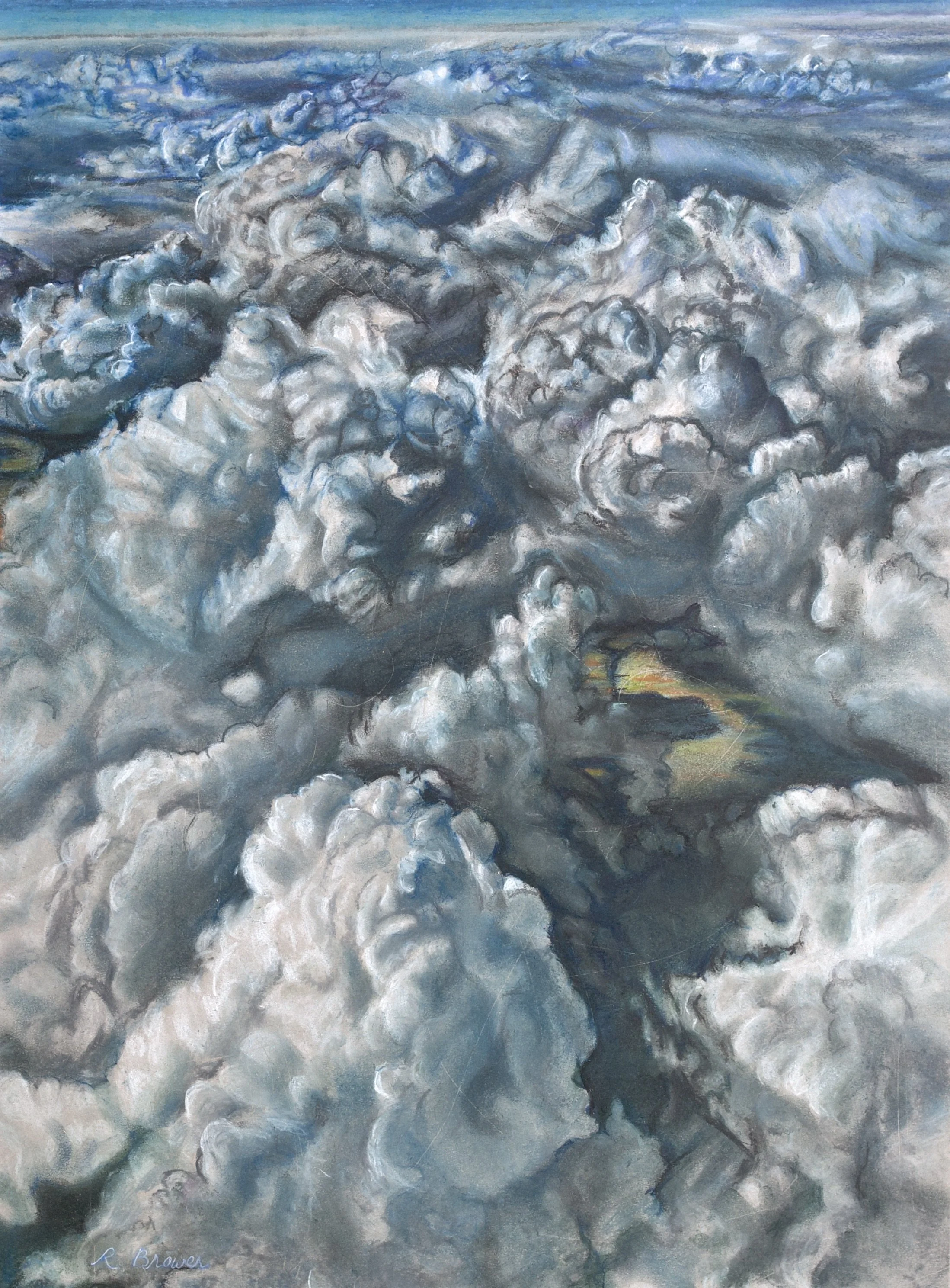 I've Looked at Clouds From Both Sides Now, 2026, Chalk Pastels, 24" x 18"