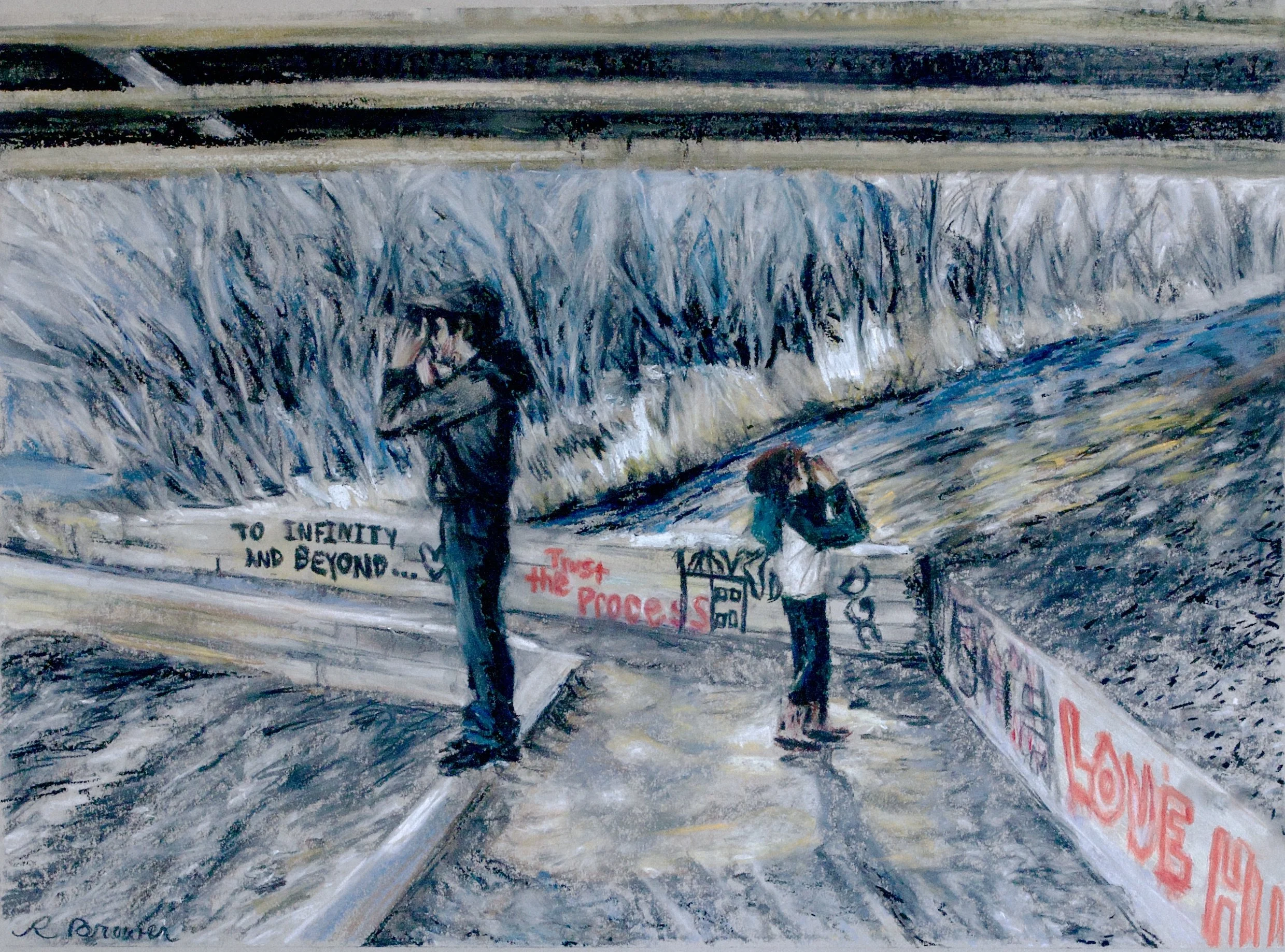 To Infinity and Beyond, 2024, Chalk Pastels, 18” x 24”