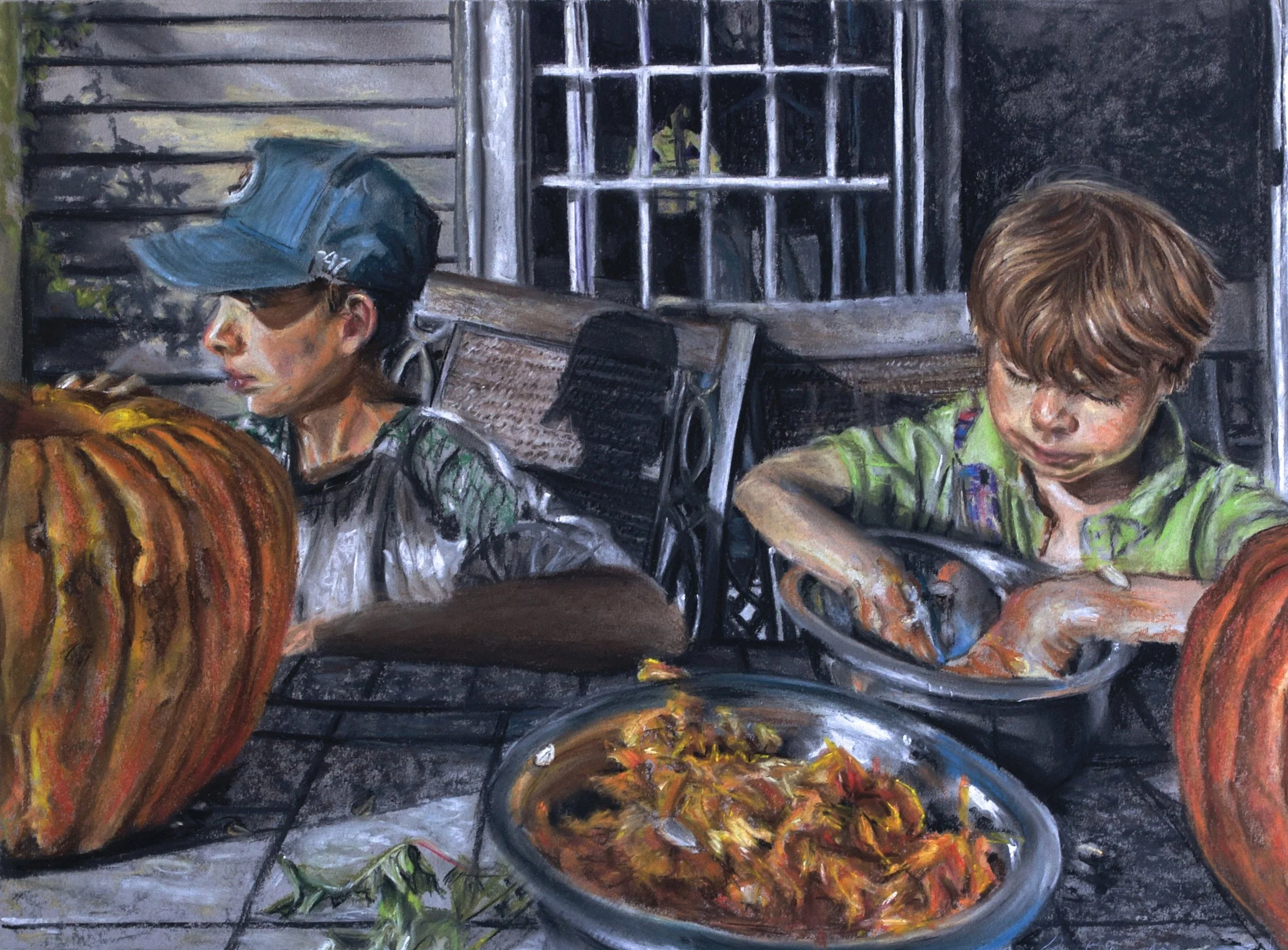 Tradition, 2024, Chalk Pastels, 18” x 24”
