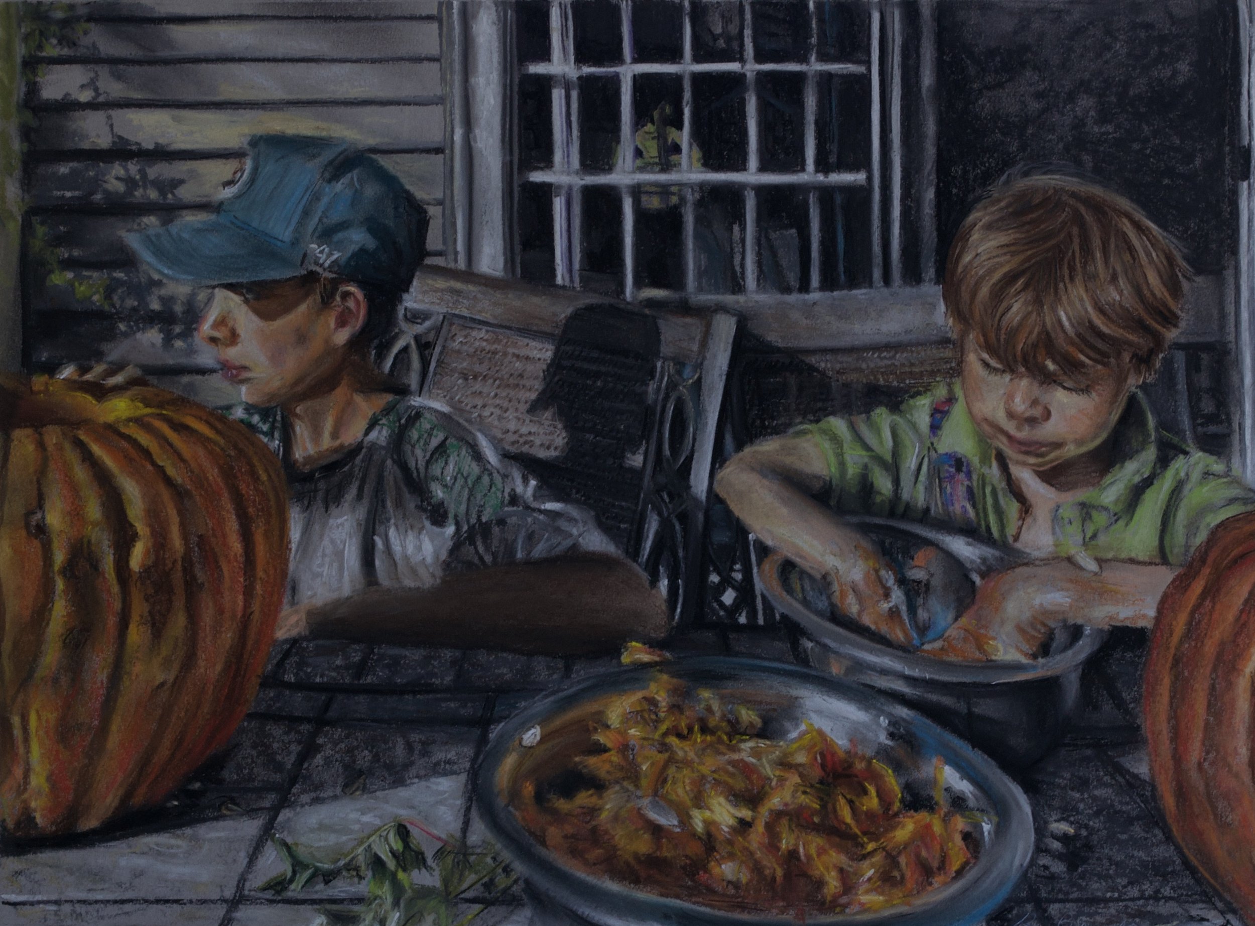 Tradition, 2024, Chalk Pastels, 18” x 24”
