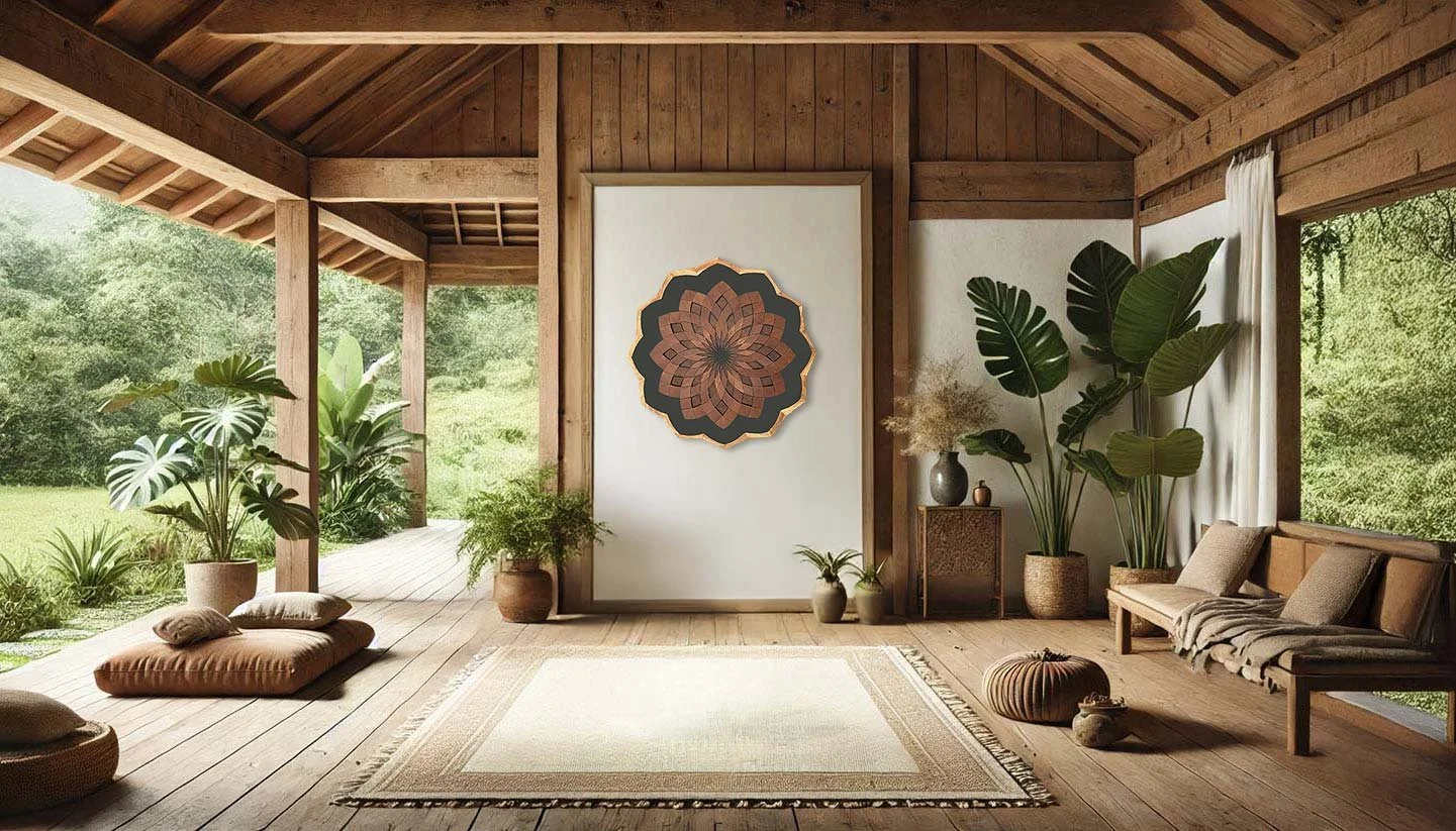 Toroid Mandala Mahogany in room