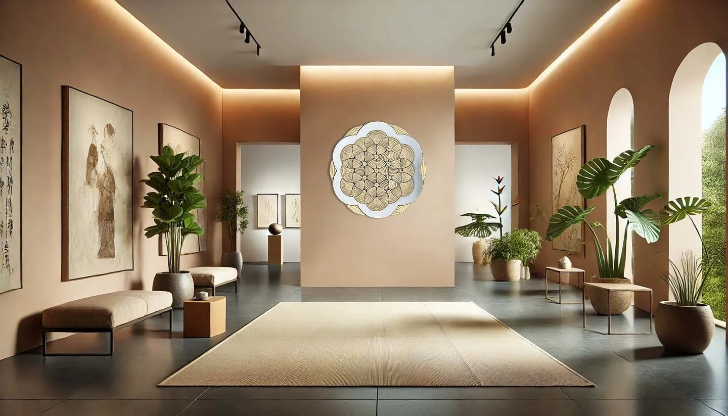 Sacred Circle Mandala Cedar in room