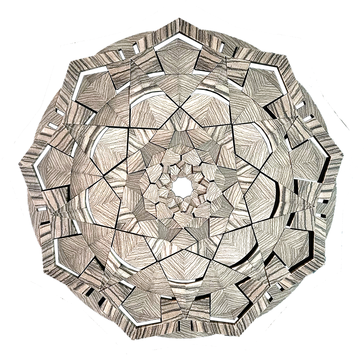 Compass Zebrawood Mandala