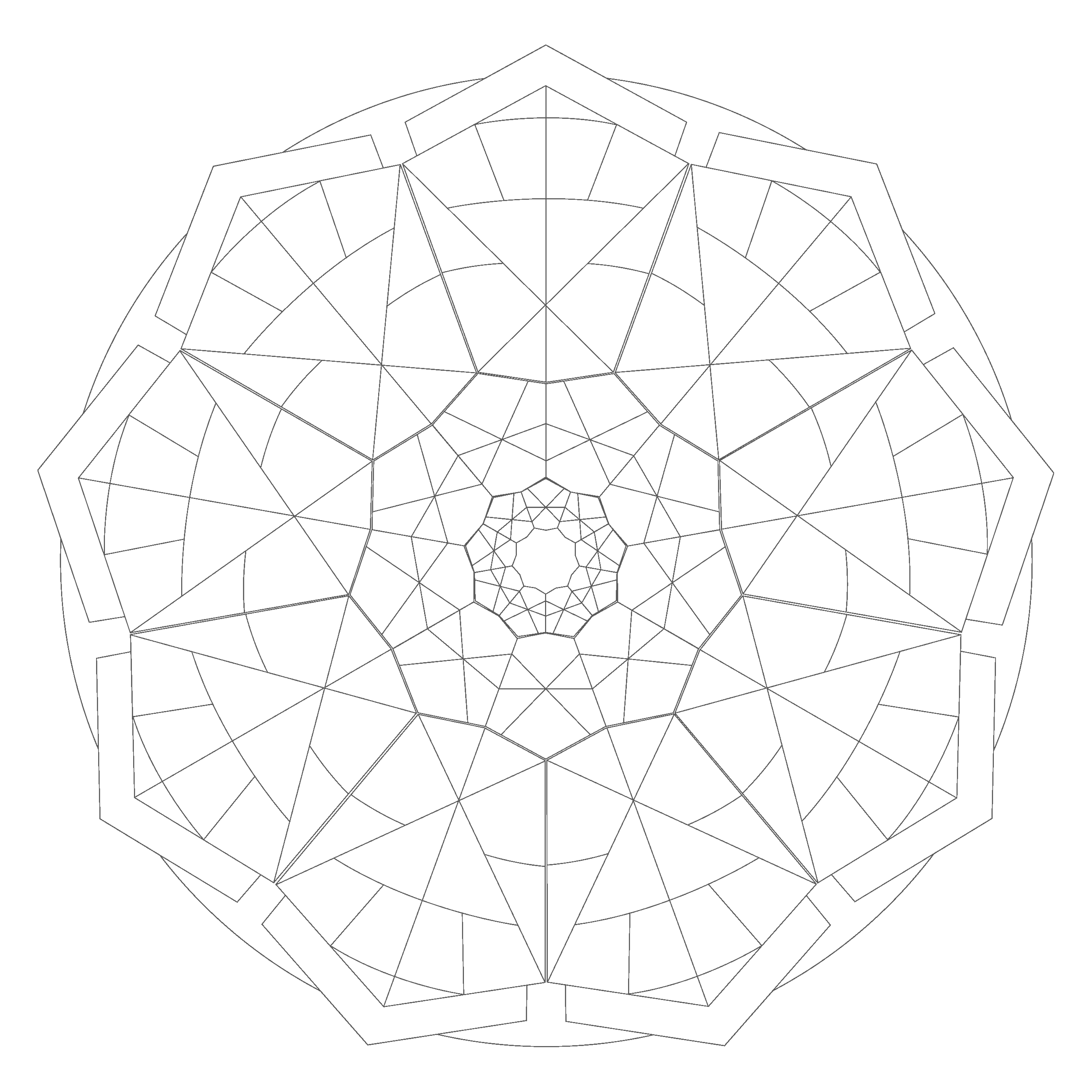 Compass Line Drawing