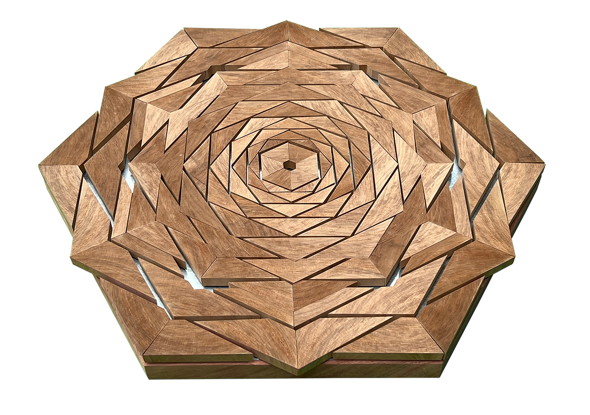 Infinite Hex Mandala Mahogany