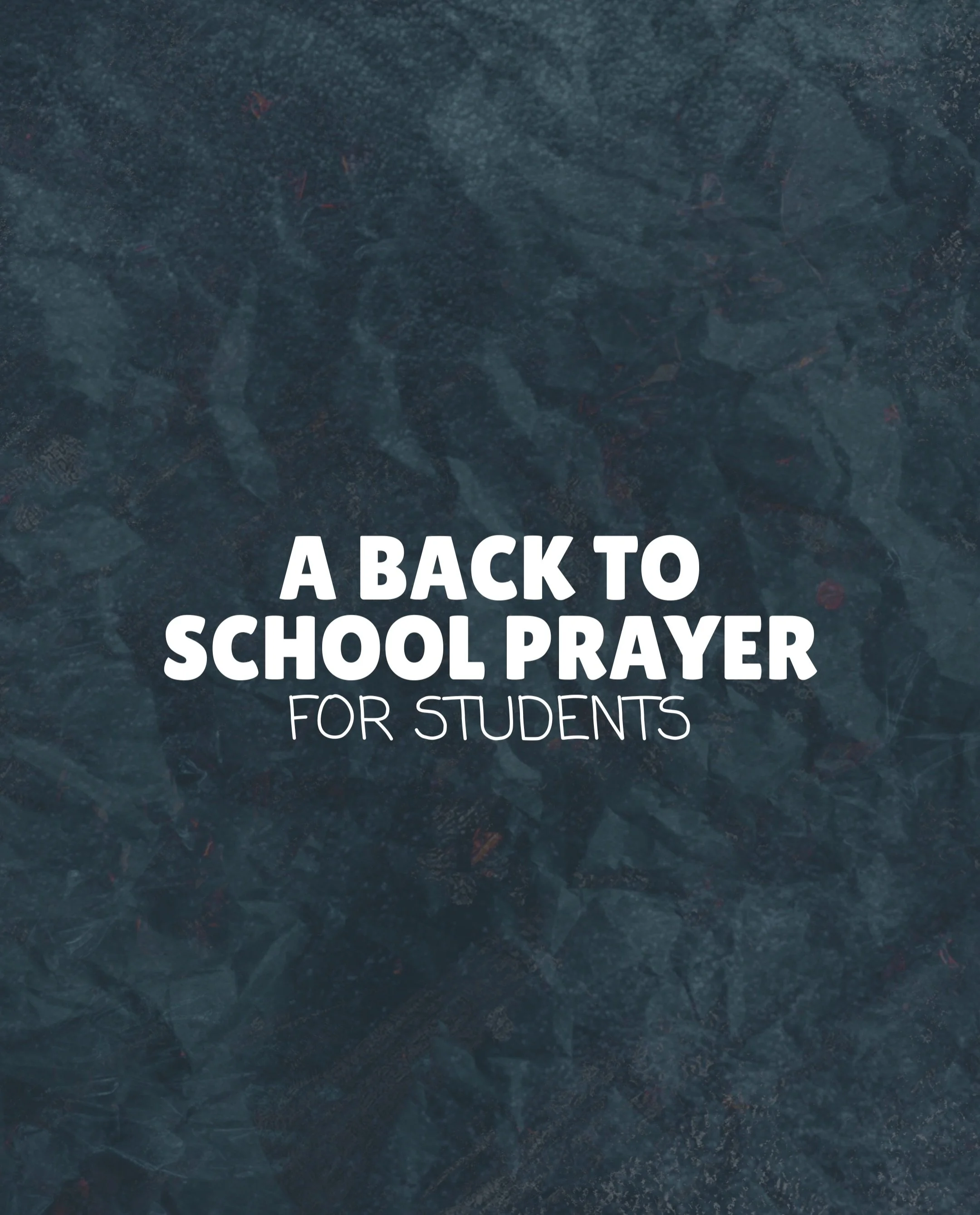 New year. New classes. Same God. 🤍📚

Pray this prayer over our students as they step into a new school year.