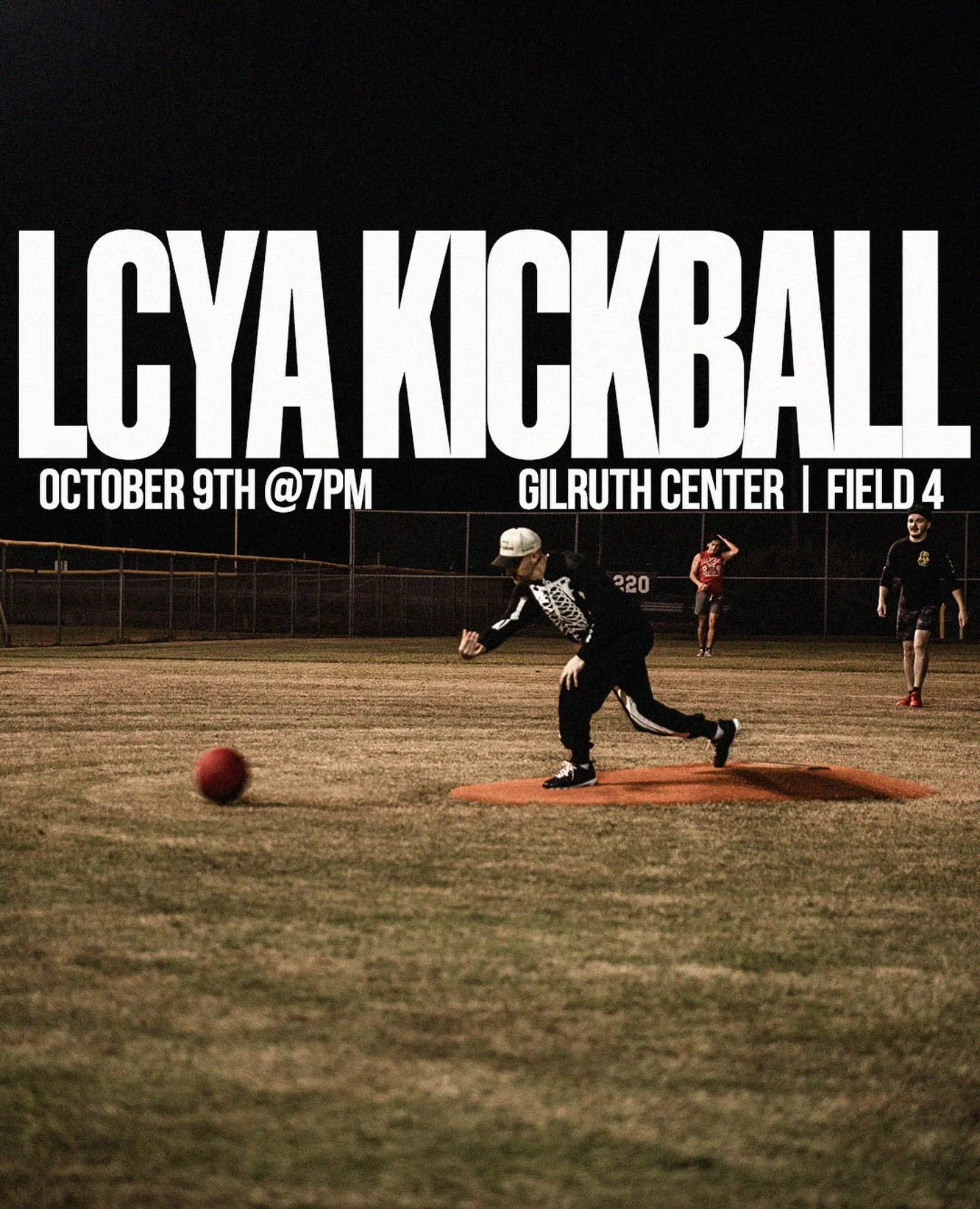 Good people, a little friendly competition, and a reason to get together.

LCYA Kickball is happening October 9th! Grab a friend, come hang out, and let&rsquo;s make some memories together. Whether you&rsquo;re playing or cheering from the sidelines,