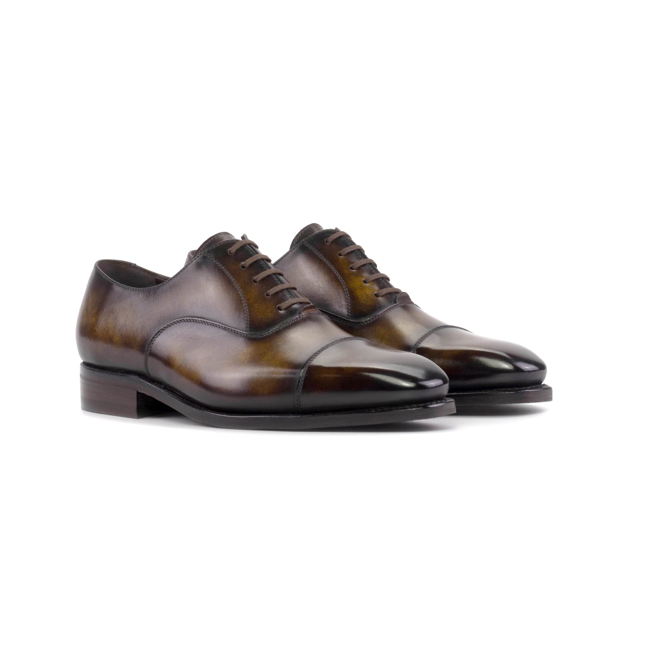 MILES TOBACCO PATINA LEATHER CAP TOE OXFORD