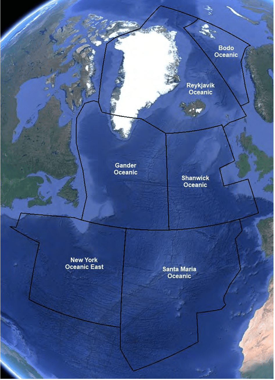 North Atlantic Routes North Atlantic Route Map British Airways, Virgin Atlantic Map Out