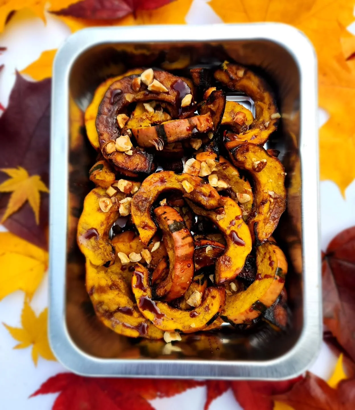 ZIVA Thanksgiving Sides and Sauces, one by one:
Cardamom-Spiced Delicata Squash with Date Honey:  Best of the season delicata, spiced with cardamom, roasted and finished with date honey and hazelnuts
We are making everything but the turkey and