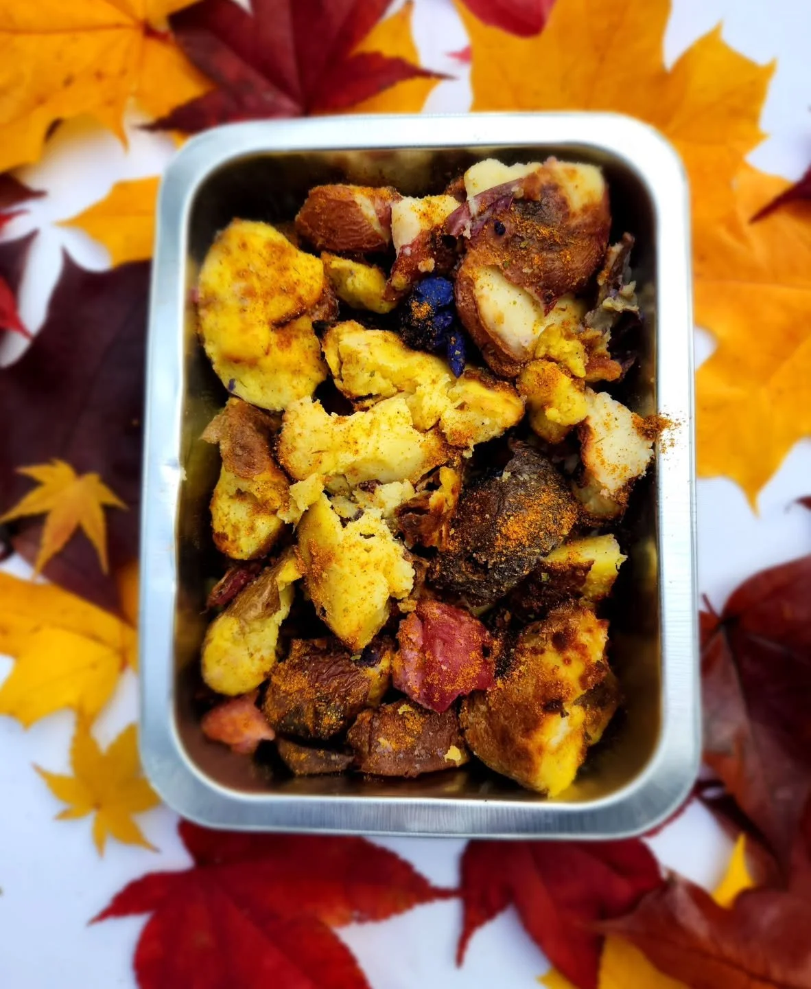 ZIVA Thanksgiving Sides and Sauces, one by one:

Duck Fat Potatoes with ZIVA Shawarma Spice: Potatoes roasted in duck fat, smashed and seasoned with ZIVA Shawarma spice blend. 

We are making everything but the turkey and dessert.&nbsp; Choose from 8