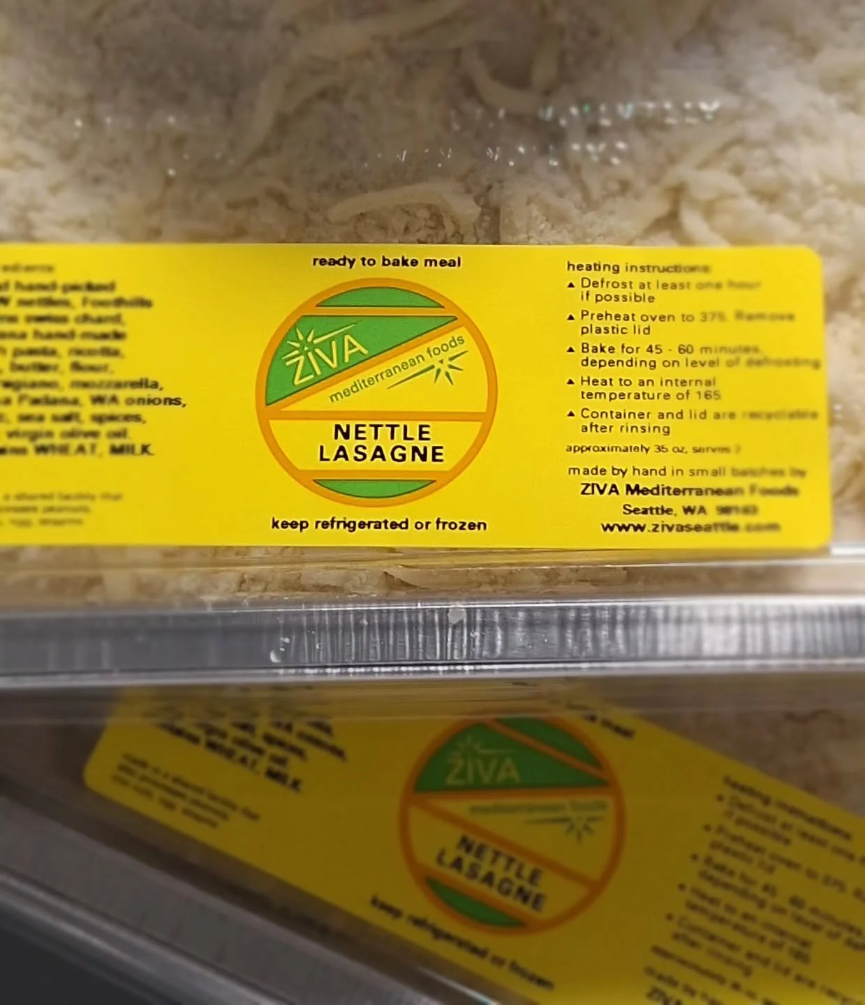 It's here!  Pre-order by 6pm today to reserve your Nettle Lasagne for this weekend's market pickup.  We will have some for walk-up purchase if you don't pre-order so show up early!

We are at all three markets this weekend.  Georgetown and Madrona ar