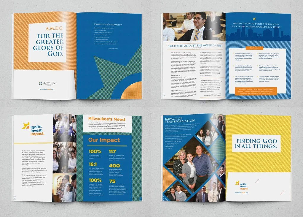 Cristo Rey campaign brochure pages