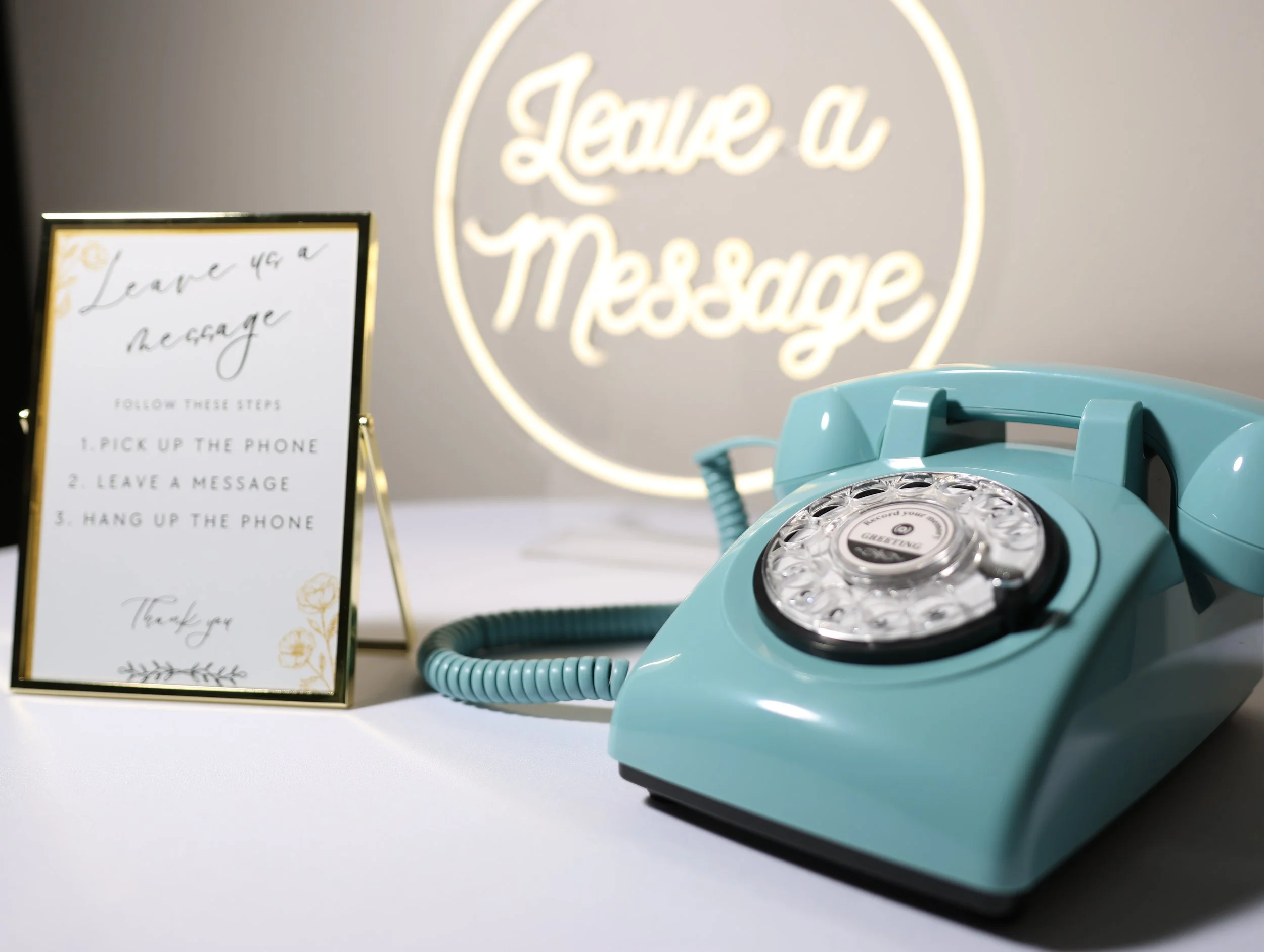 Vintage Telephone Audio Guestbook w/ Custom Message - $75