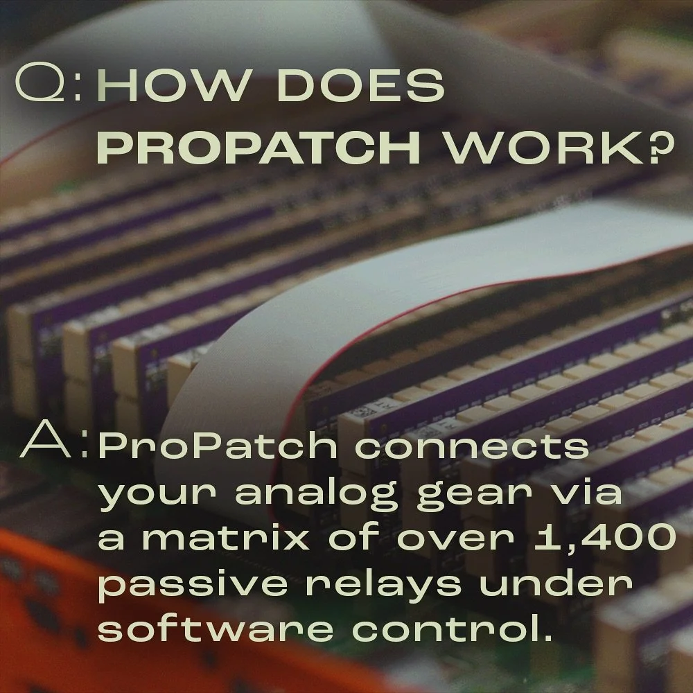 ProPatch contains over 1,400 passive relays, providing instantaneous control of your analog signal chain with zero sonic interference. 
⚡️🎛️

#wolffaudio #propatch #digitalpatchbay #analoggear #outboardgear #mixing #mastering #recordingstudio #studi
