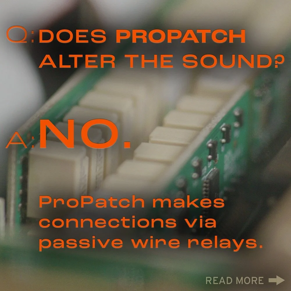 With relay-based connections and no electronics in the signal path, ProPatch never adds unwanted distortion, coloration, or crosstalk to your audio. 🔊

#wolffaudio #propatch #digitalpatchbay #patchbay #analoggear #outboardgear #mixing #mastering #re