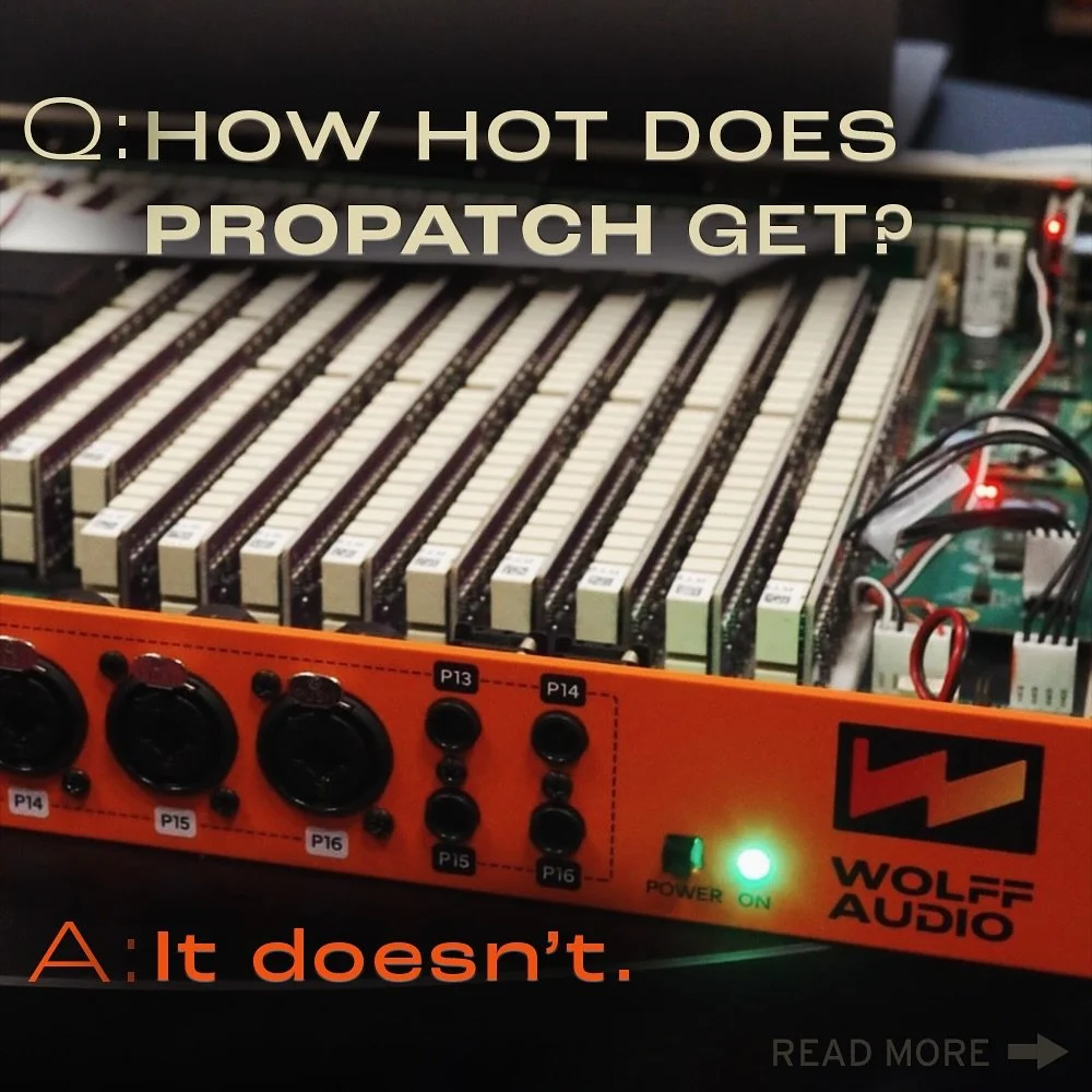 ProPatch&rsquo;s passive circuitry ensures that it will never get hot. No fans. No worries. 
 

#propatch #analoggear #digitalpatchbay #patchbay #proaudio #audio #audioengineer #musicproduction #recordingstudio