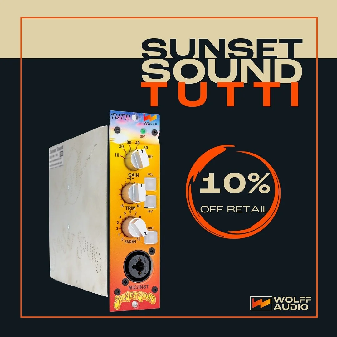Black Friday is here, and our sale is on through December 12th! Upgrade your studio and take up to 20% off Wolff Audio 500 series modules. 🎛️🎶 

Visit the link in our bio to find a licensed retailer and score your new gear today! 

#blackfriday #50