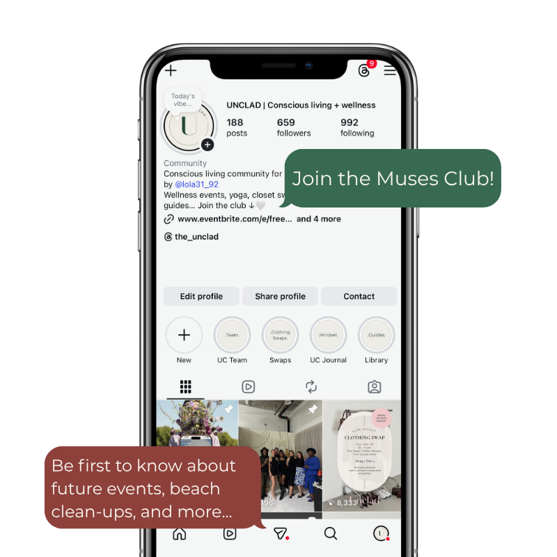 made for email to encourage insatgram visits and follows