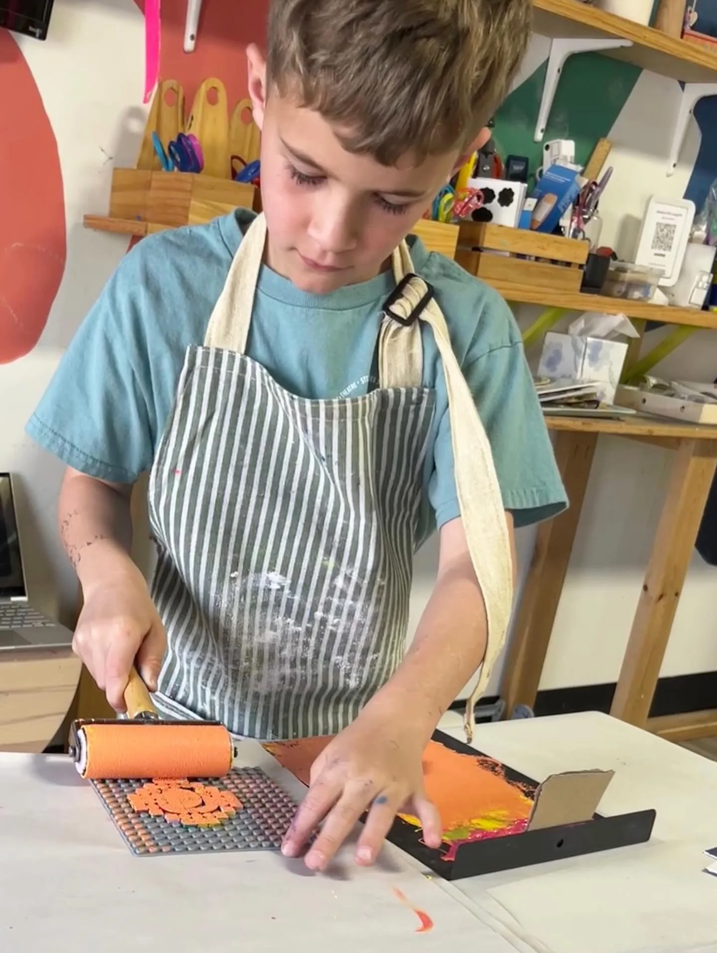 Lego Fun!! Students got to break in the new printing press! Designing simple images on graph paper and translated to the Lego plates with Lego dots. Inked up and mass production insued with lots of excitement. The afternoon&rsquo;s highlight was desi