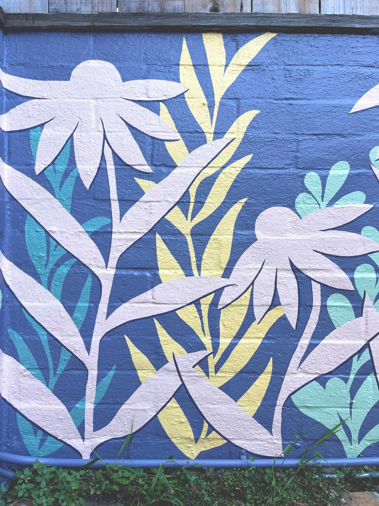 berkeley bay area mural artist botanical outdoor shower_detailed floral stem view-2.jpg