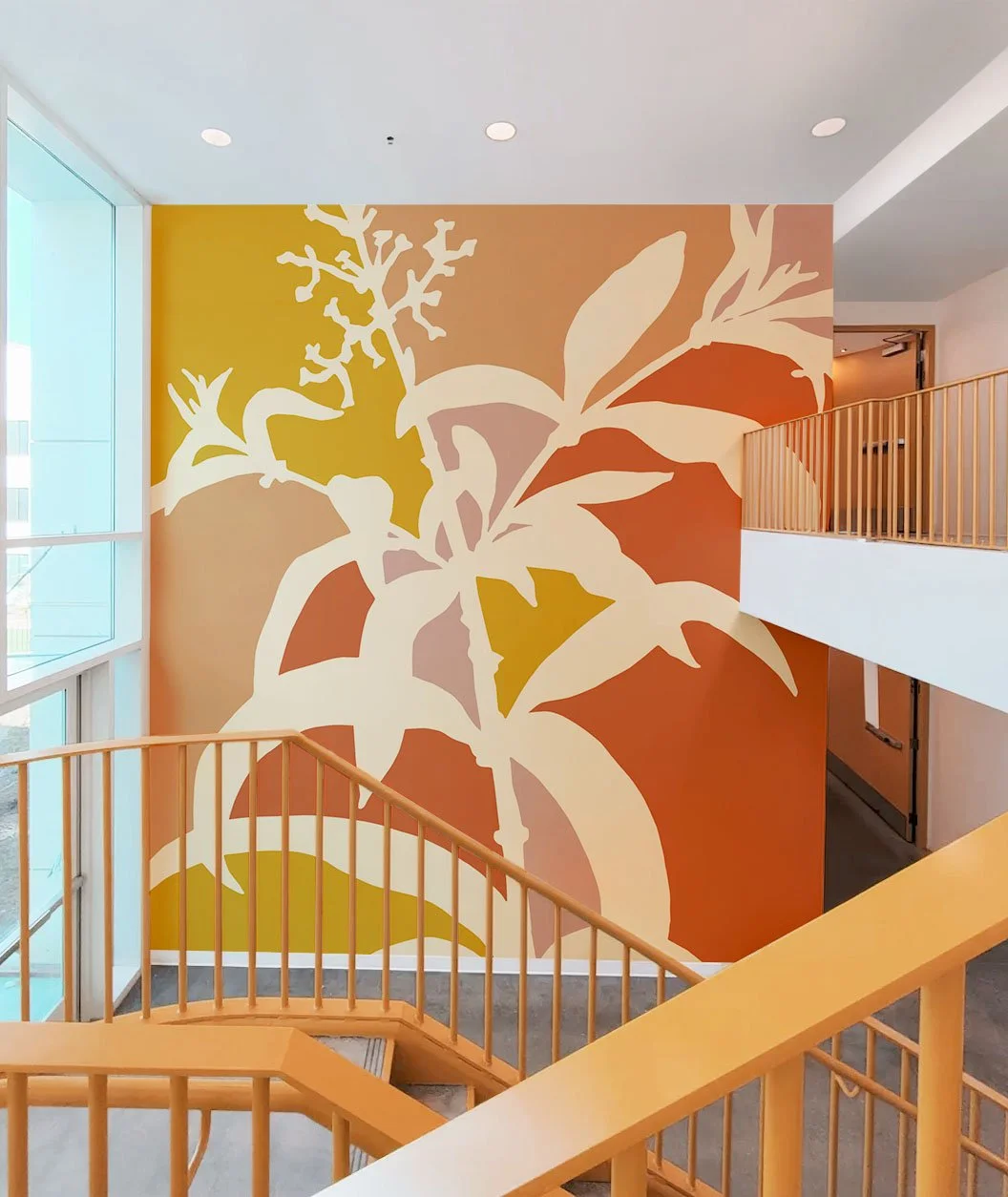 Commercial Multifamily Botanical Lobby Mural Berkeley Mural Artist.jpg