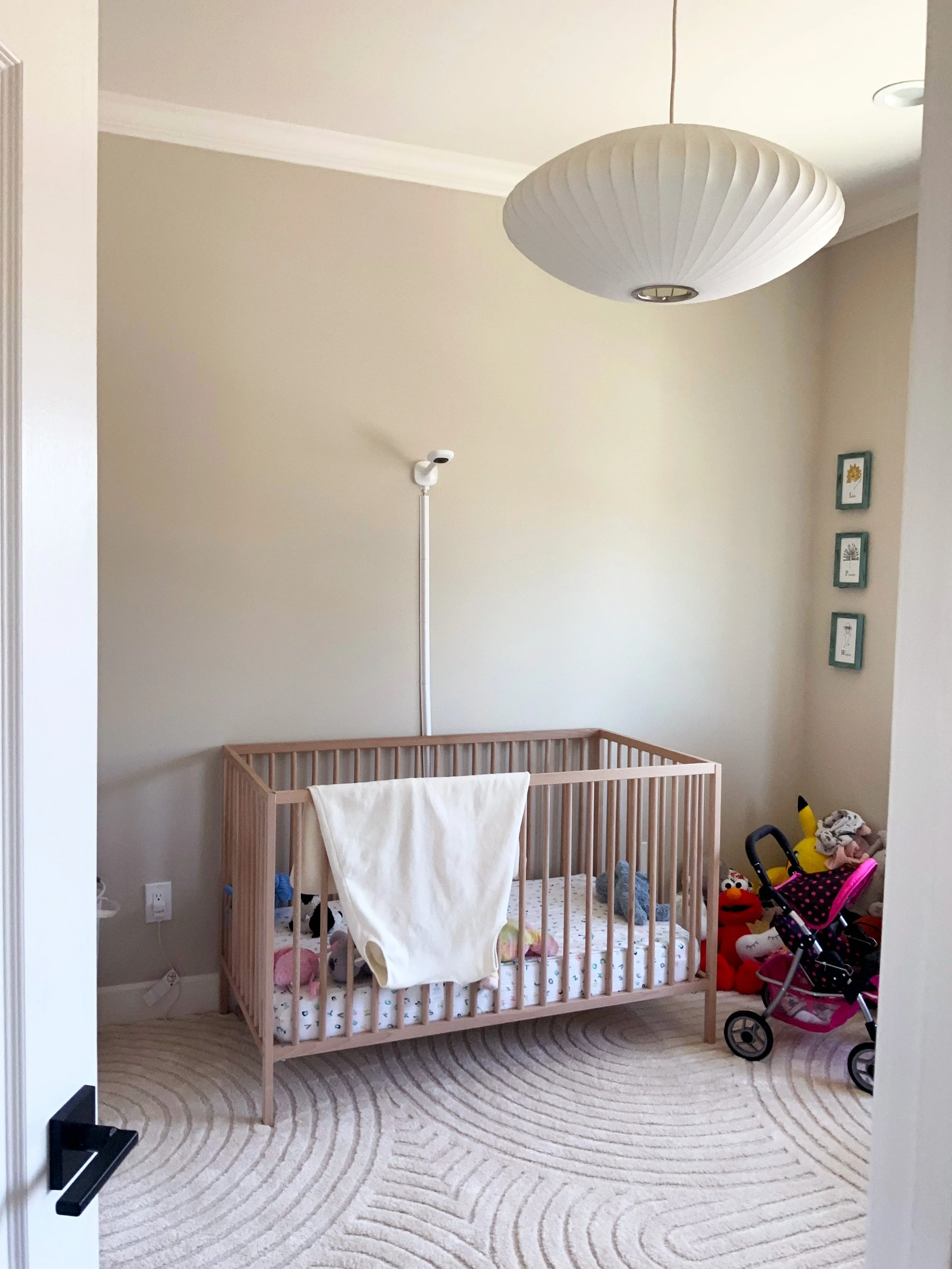 san francisco bay area botanical formal baby nursery mural before.jpg