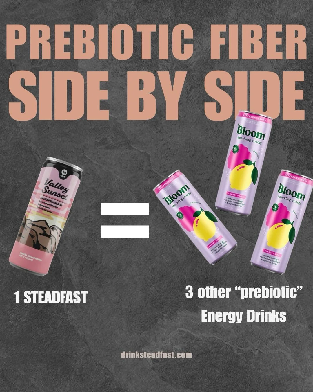 MAXIMIZE your prebiotic fiber intake⚡️ 
YOUR GUT WILL THANK YOU
drinksteadfast.com
